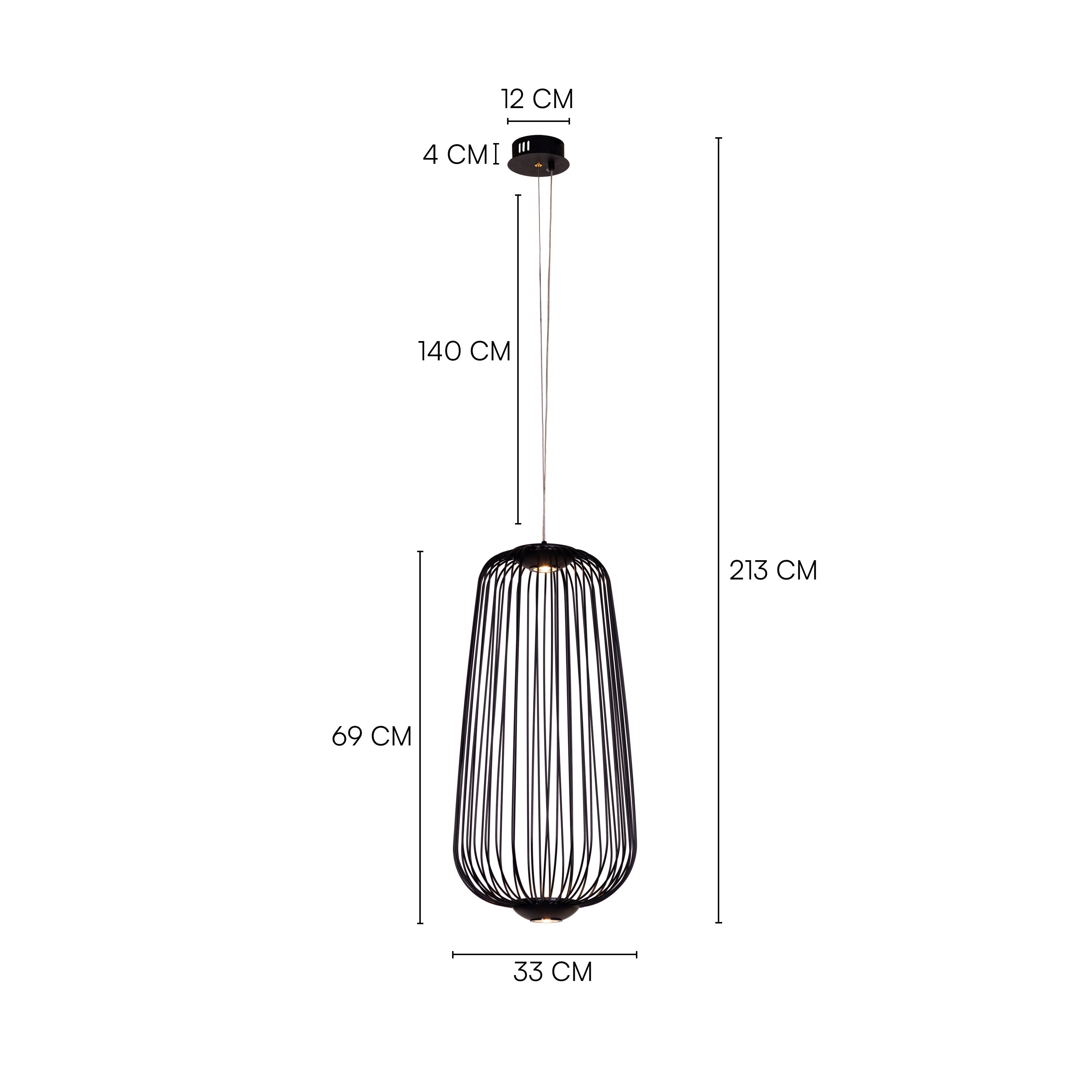 Playback (Black, 3 Color LED) Pendant Light