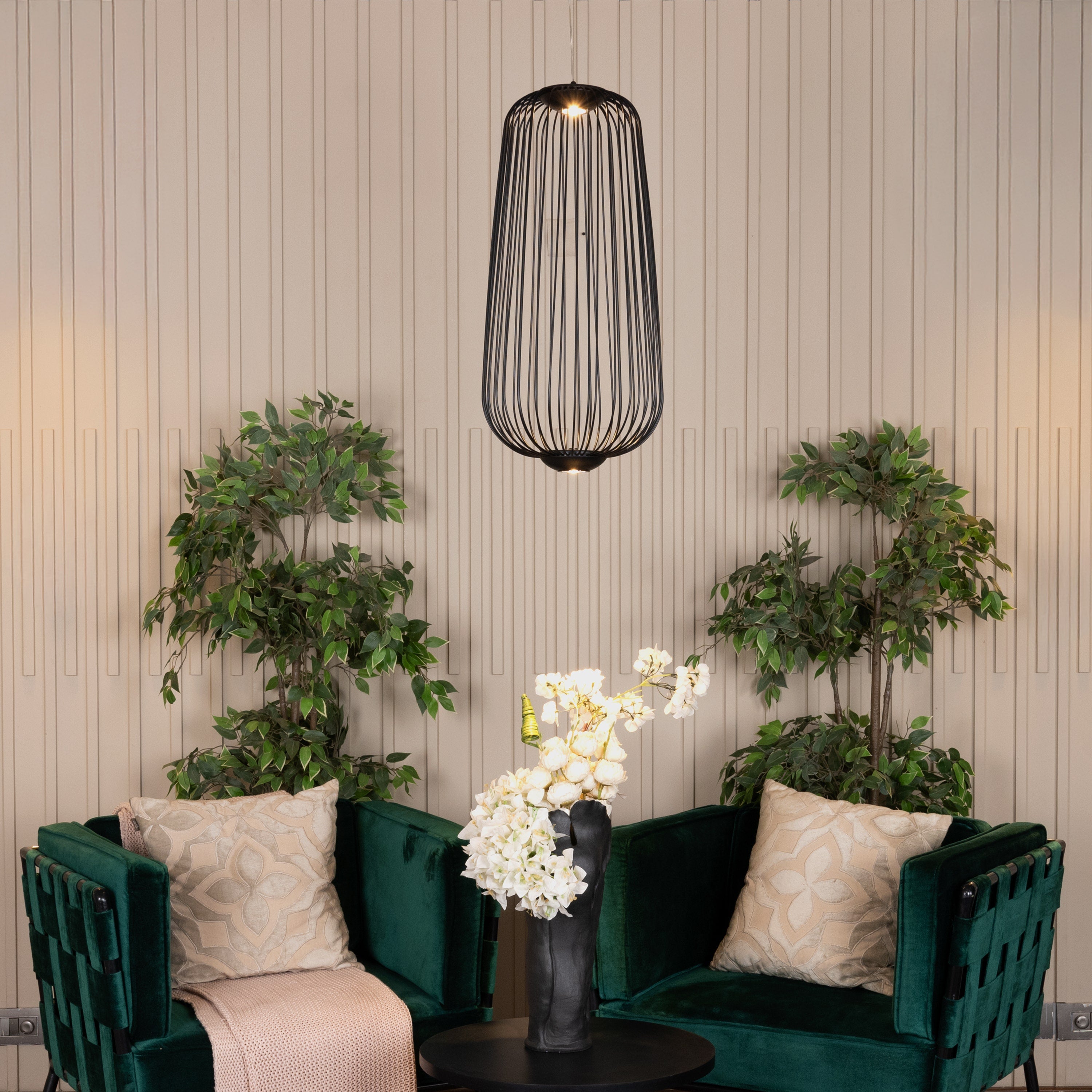 Playback (Black, 3 Color LED) Pendant Light