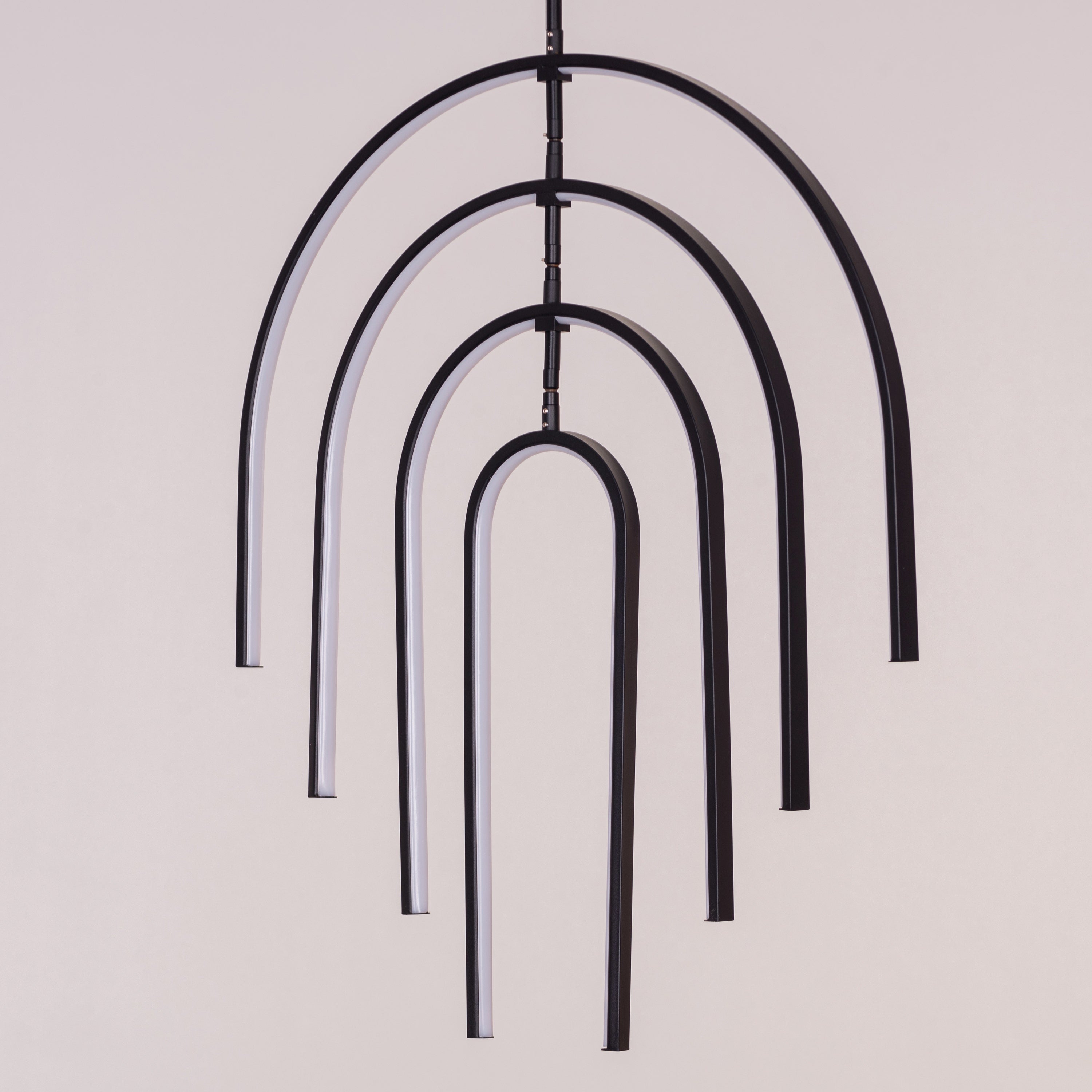 Heatwave (Black) 3 Color Built-In-LED Chandelier