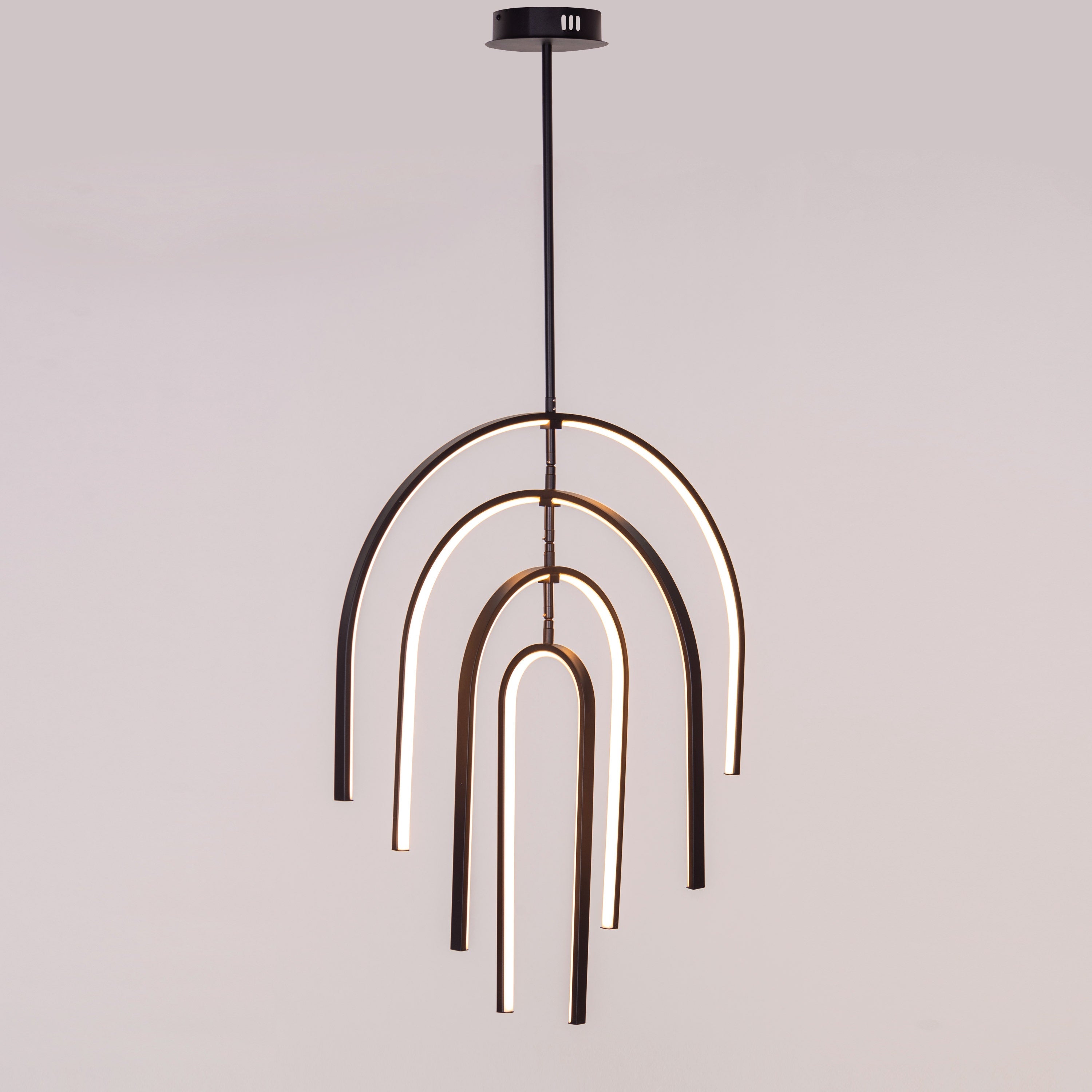 Heatwave (Black) 3 Color Built-In-LED Chandelier