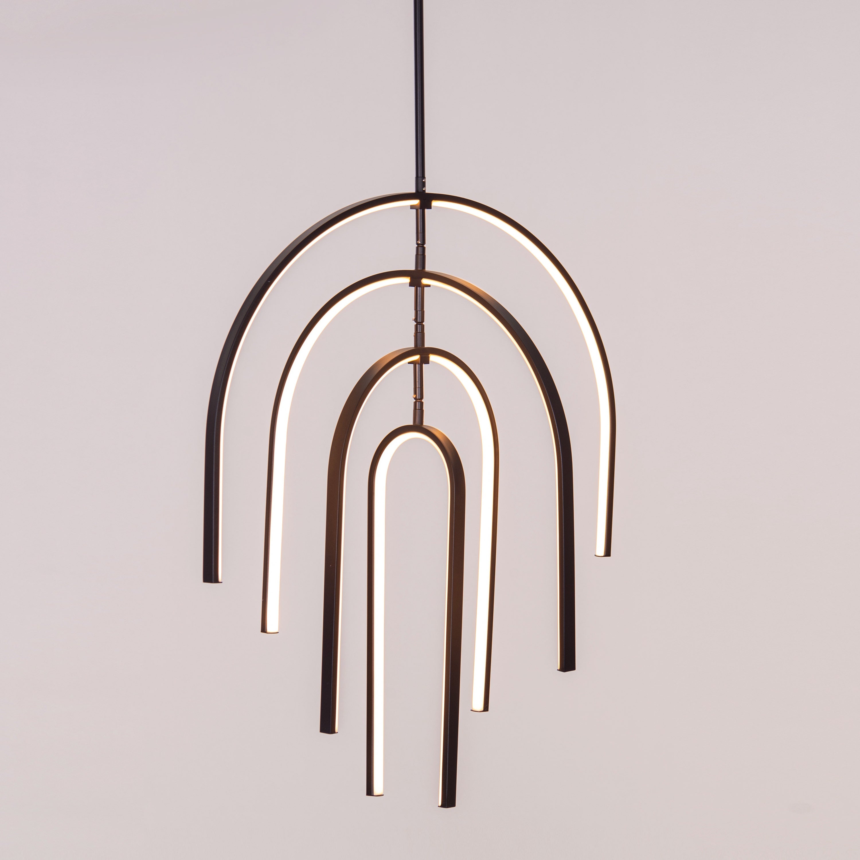 Heatwave (Black) 3 Color Built-In-LED Chandelier