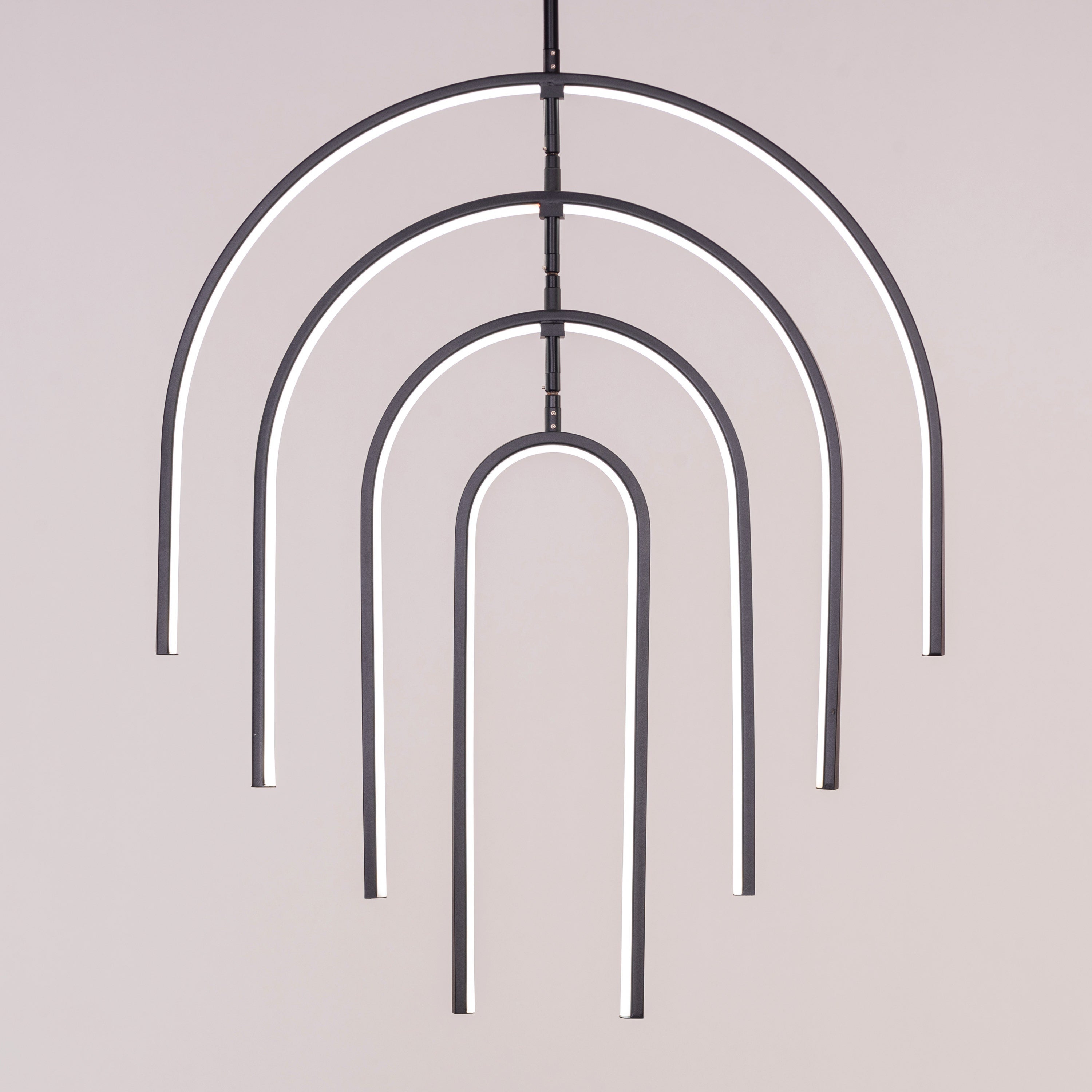 Heatwave (Black) 3 Color Built-In-LED Chandelier