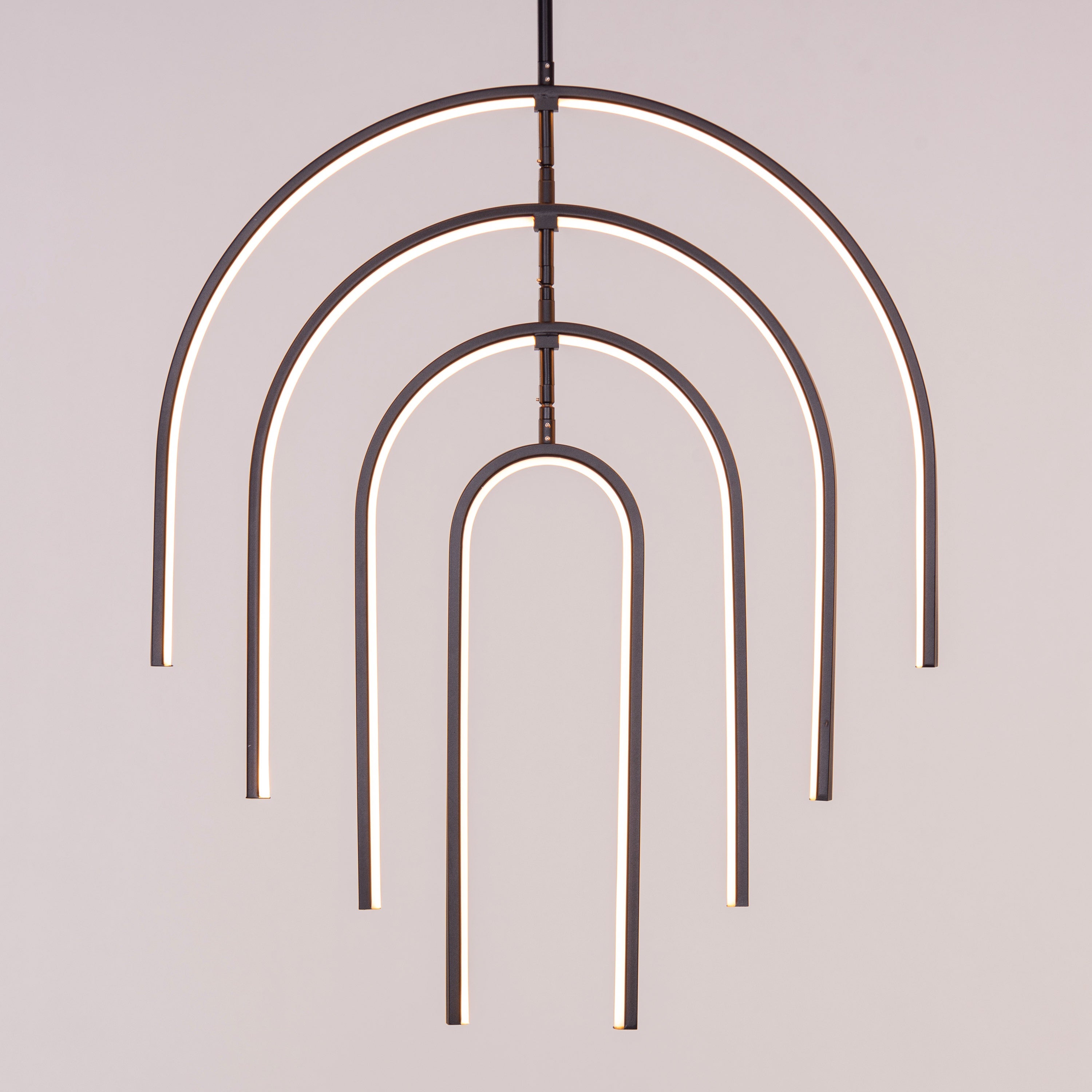 Heatwave (Black) 3 Color Built-In-LED Chandelier