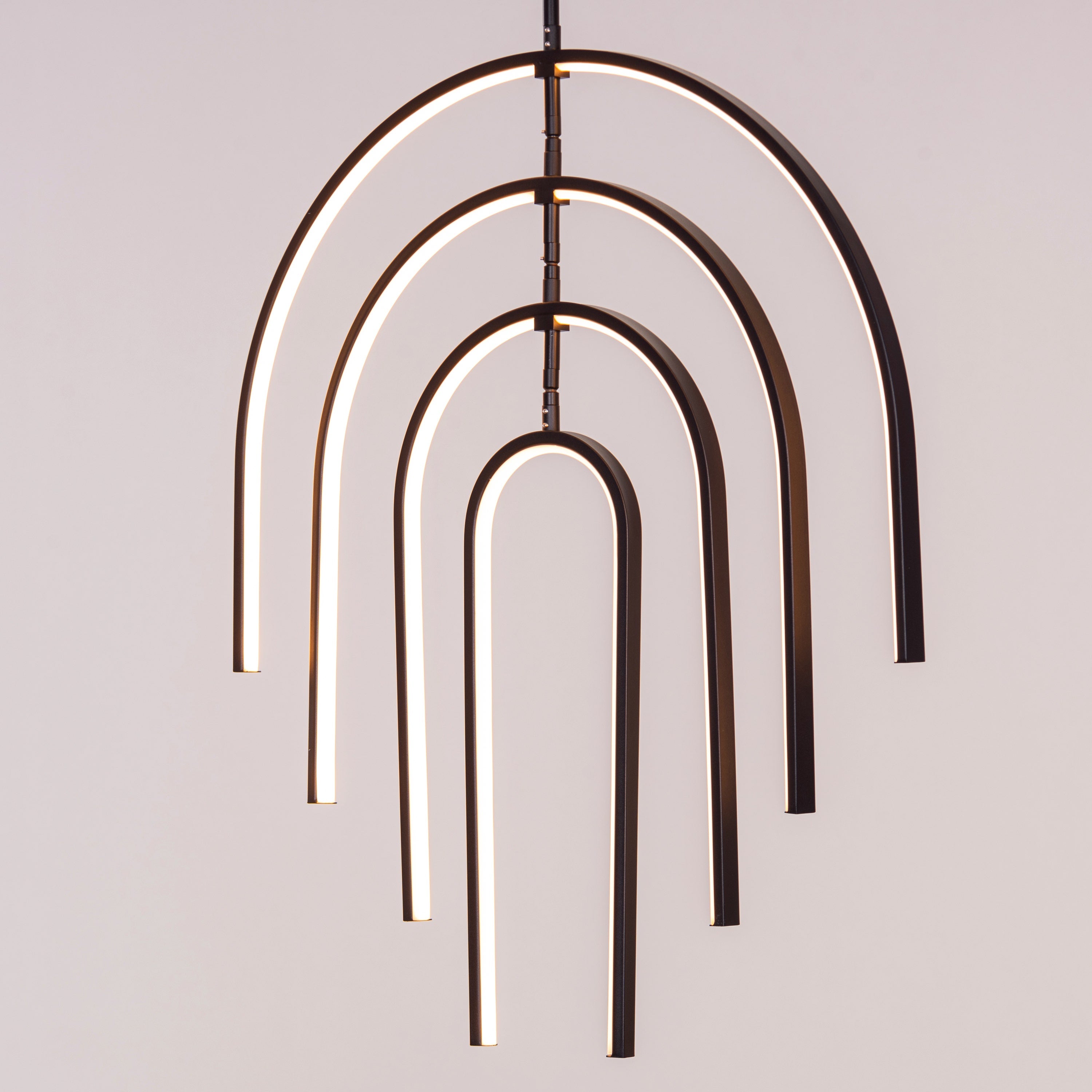 Heatwave (Black) 3 Color Built-In-LED Chandelier