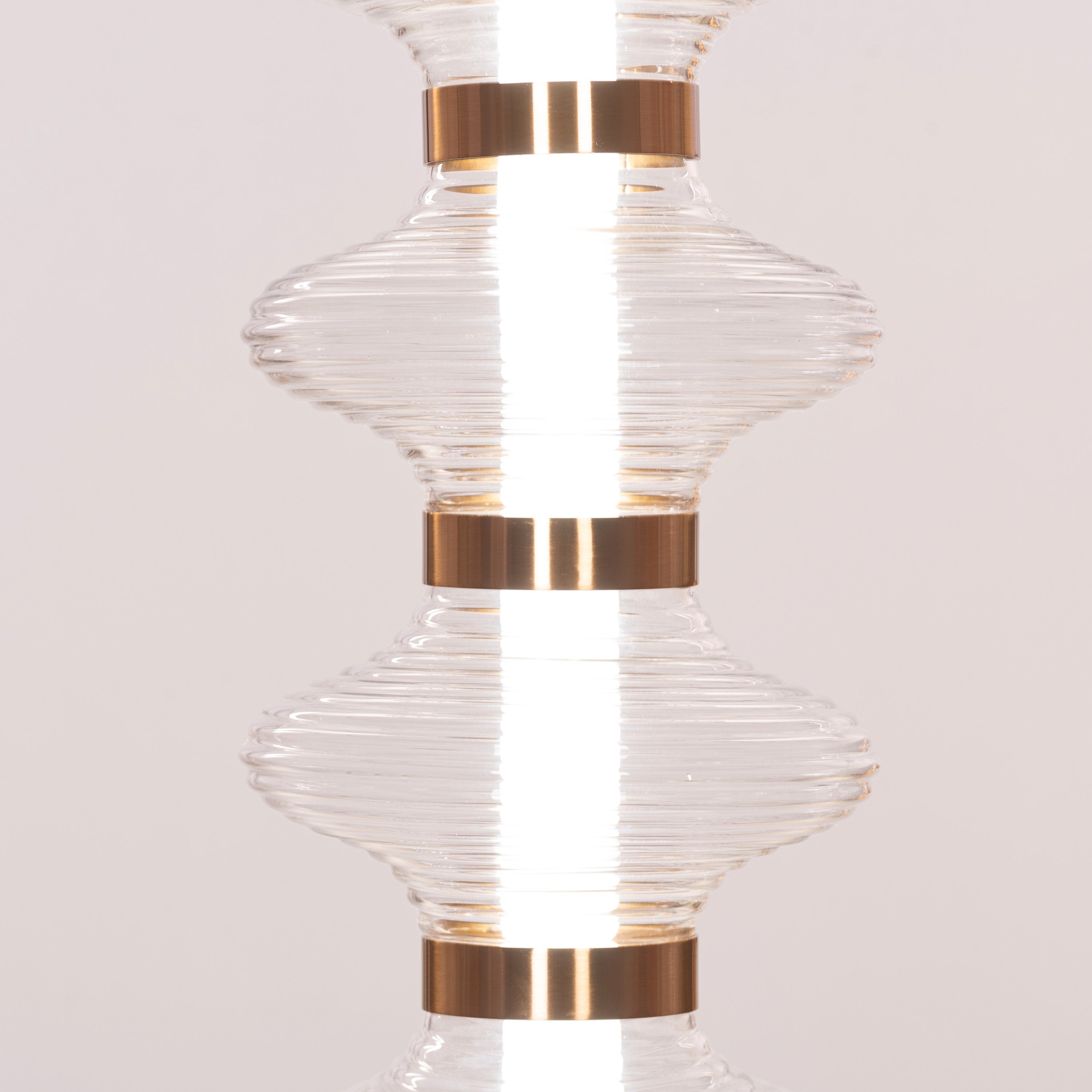 Love Poem (Gold) 3 Color Dimmable LED with Remote Control Textured Glass Pendant Light