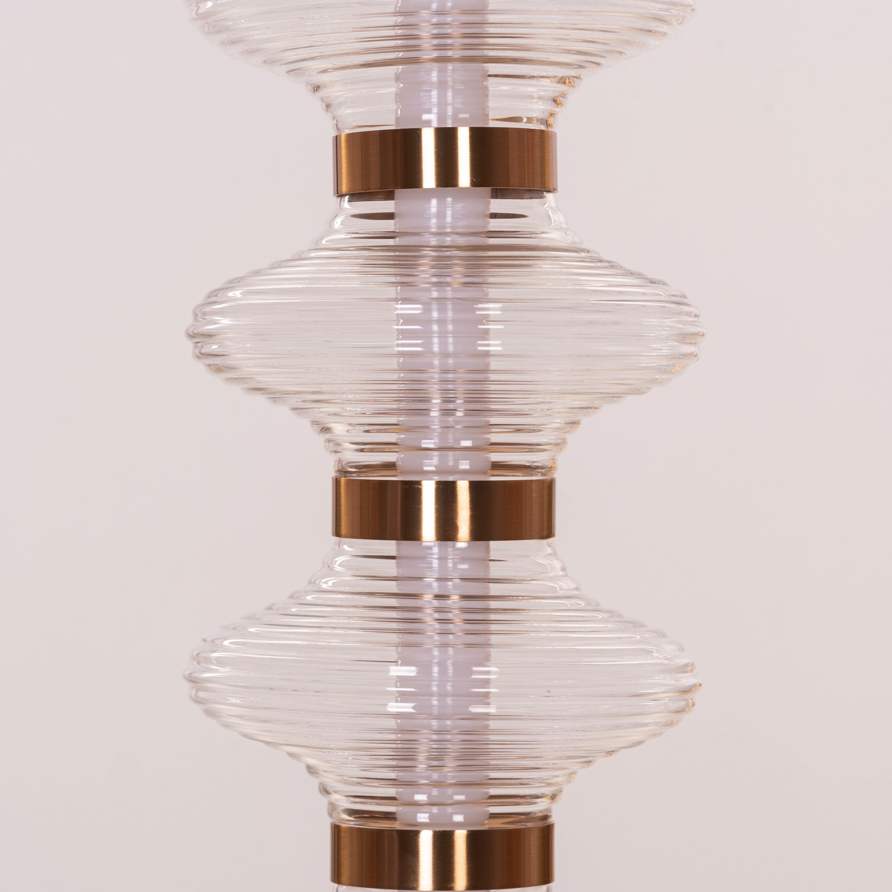 Love Poem (Gold) 3 Color Dimmable LED with Remote Control Textured Glass Pendant Light