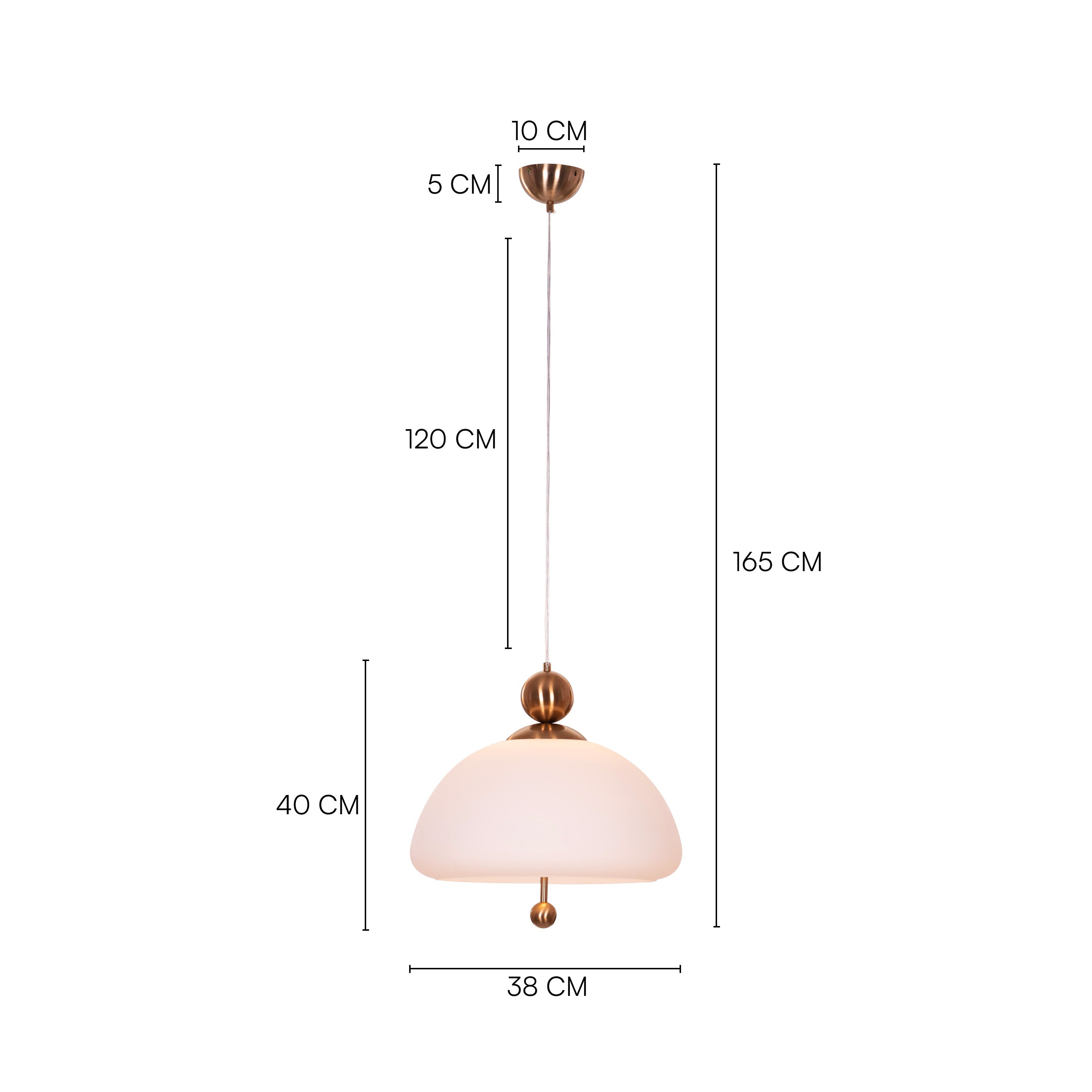 Lots To Hide (Gold) Built-In LED Frosted Glass Pendant Light