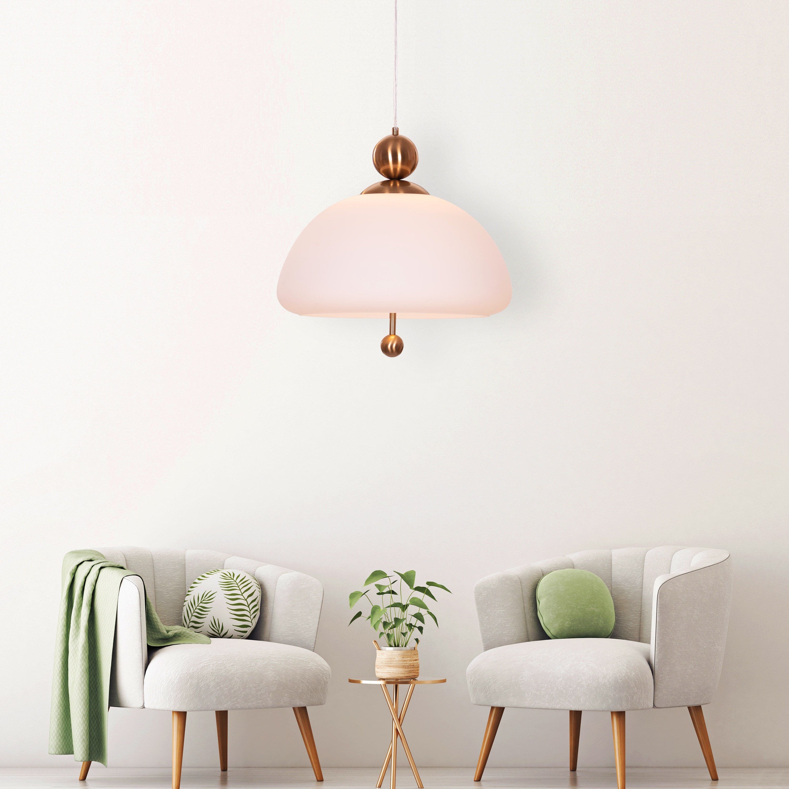Lots To Hide (Gold) Built-In LED Frosted Glass Pendant Light