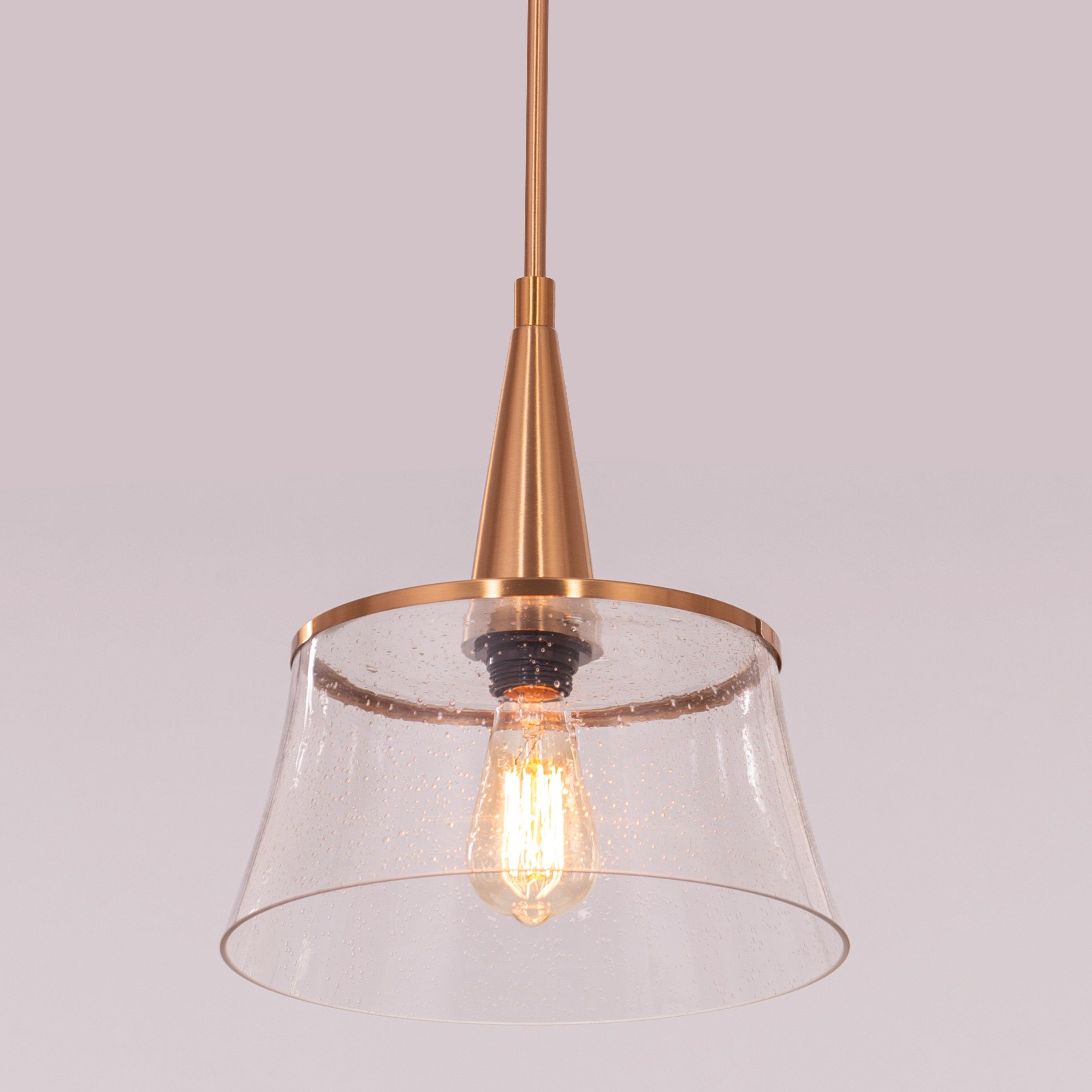 Overflowing (Gold) Clear Glass Pendant Light