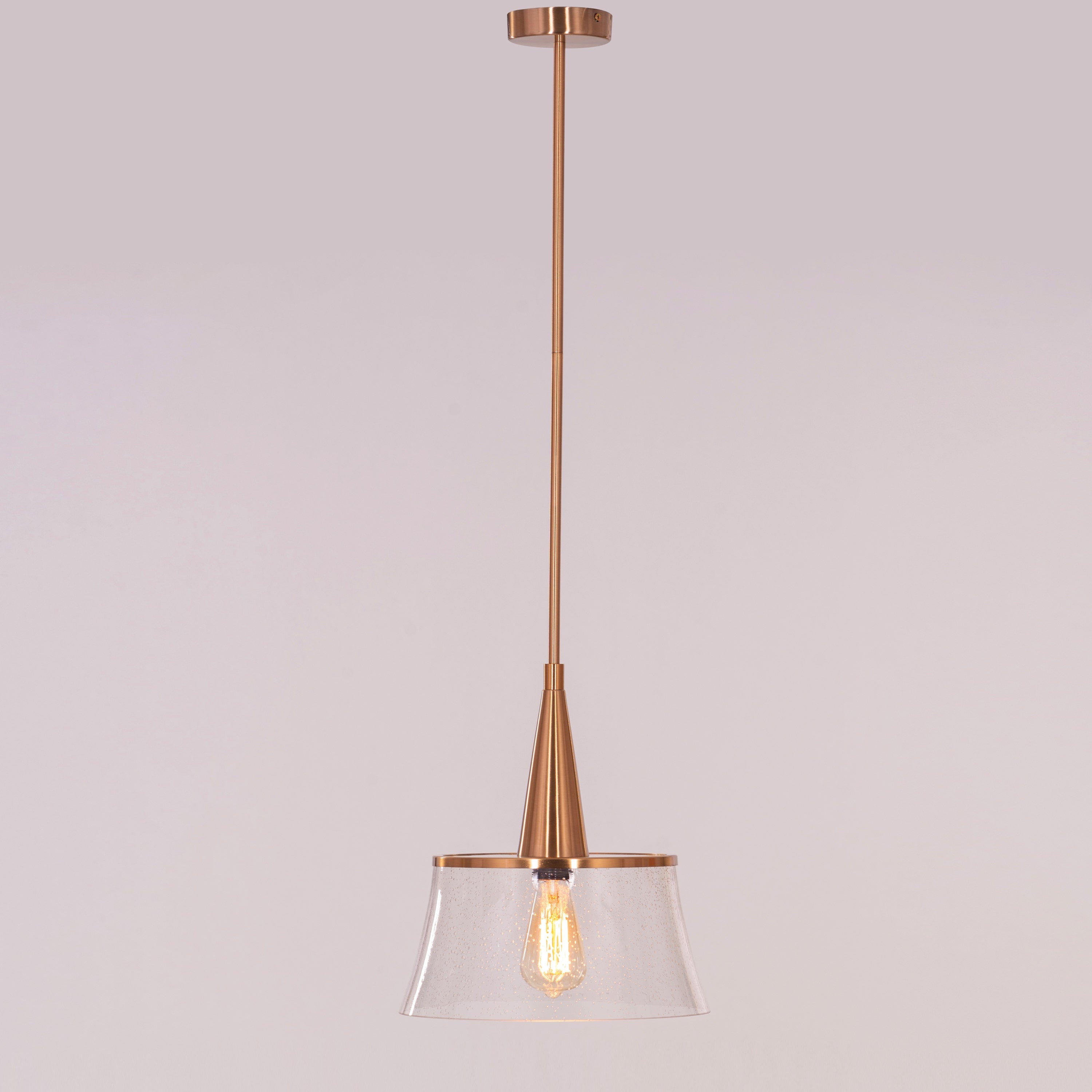 Overflowing (Gold) Clear Glass Pendant Light