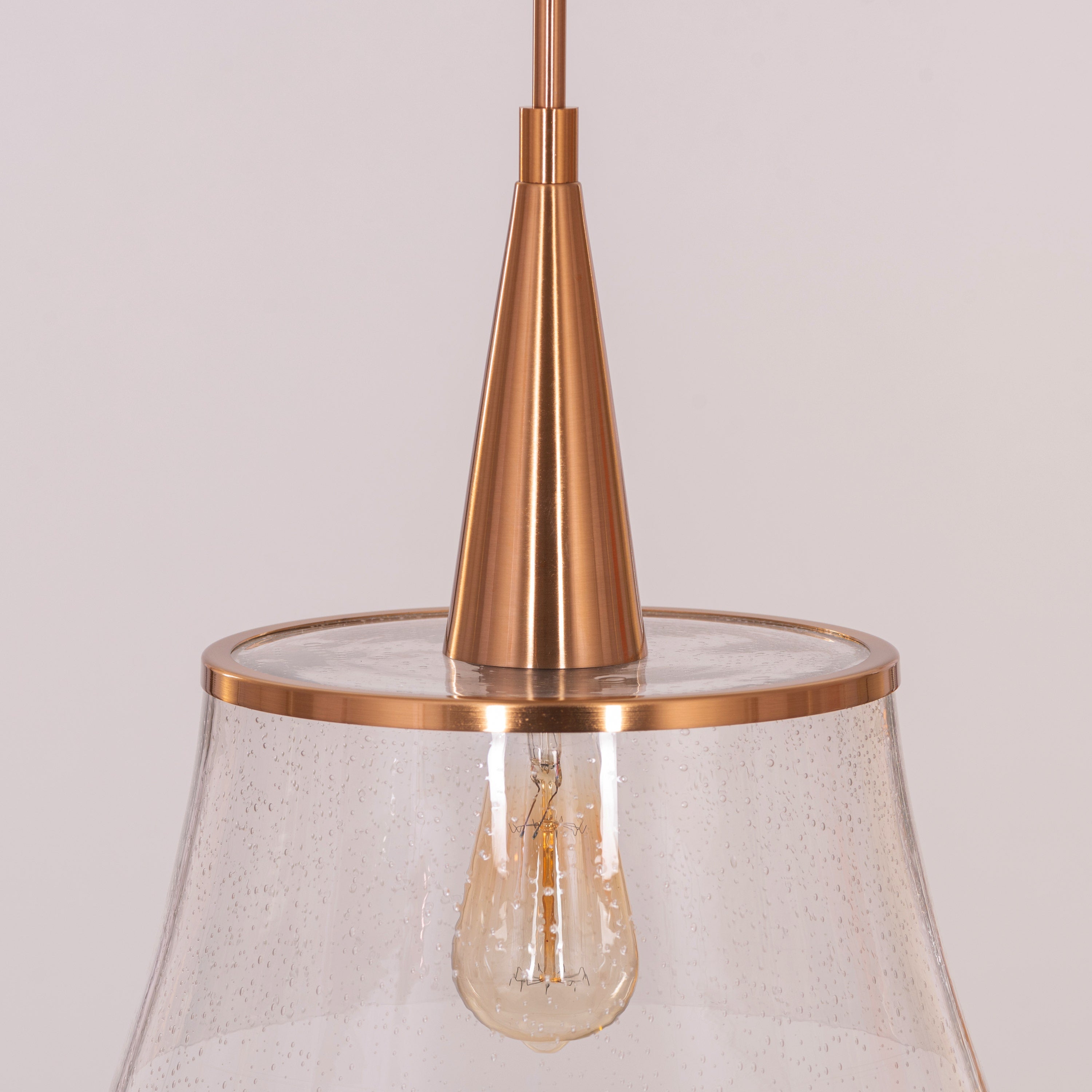 Overflowing (Gold) Clear Glass Pendant Light