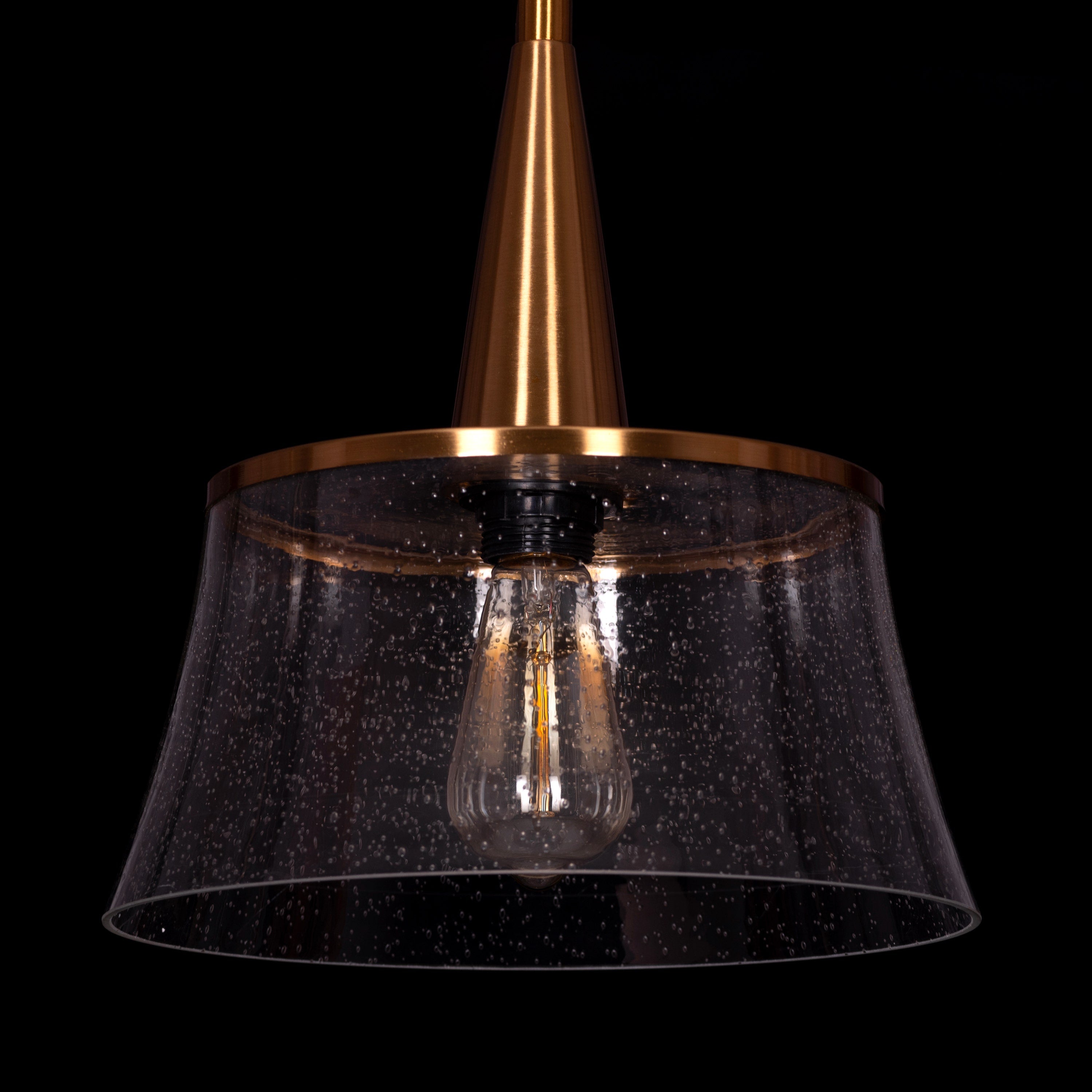 Overflowing (Gold) Clear Glass Pendant Light