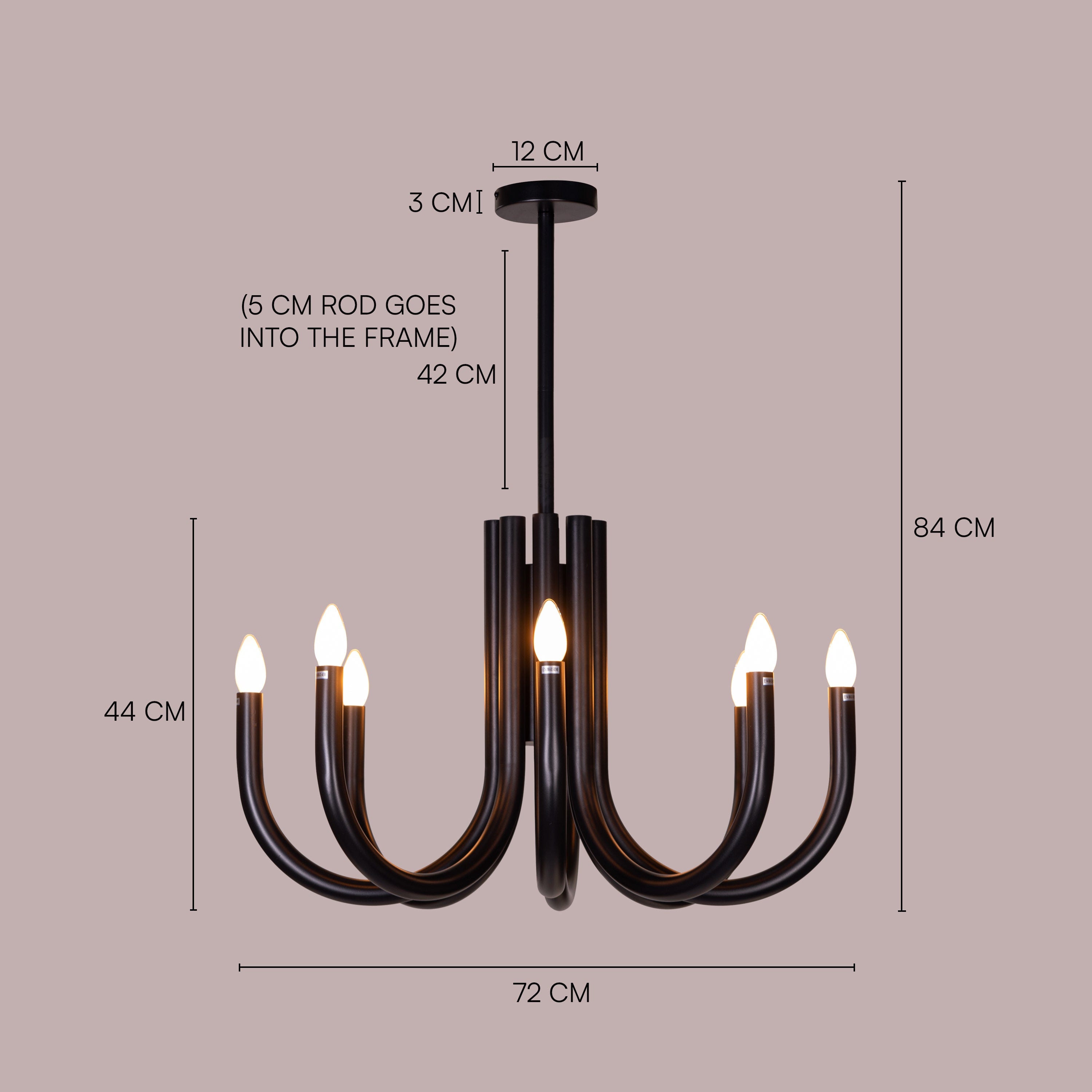 Glisten Up (Black) Chandelier