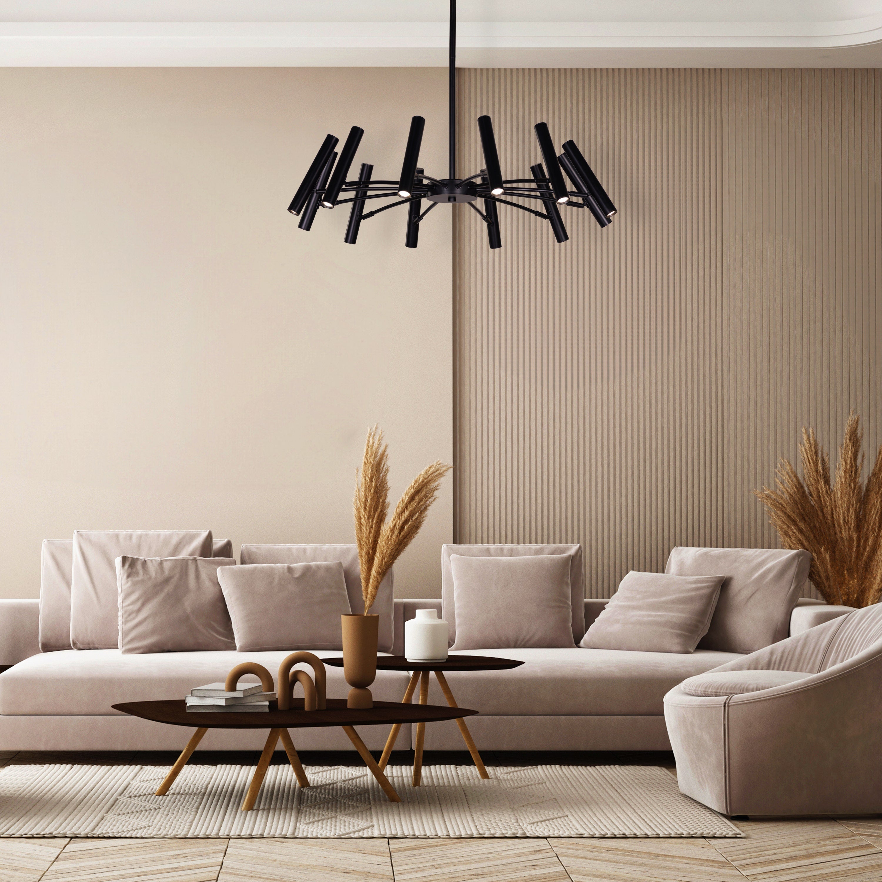 Set The Scene (Black, 3 Color Built-In LED) Chandelier