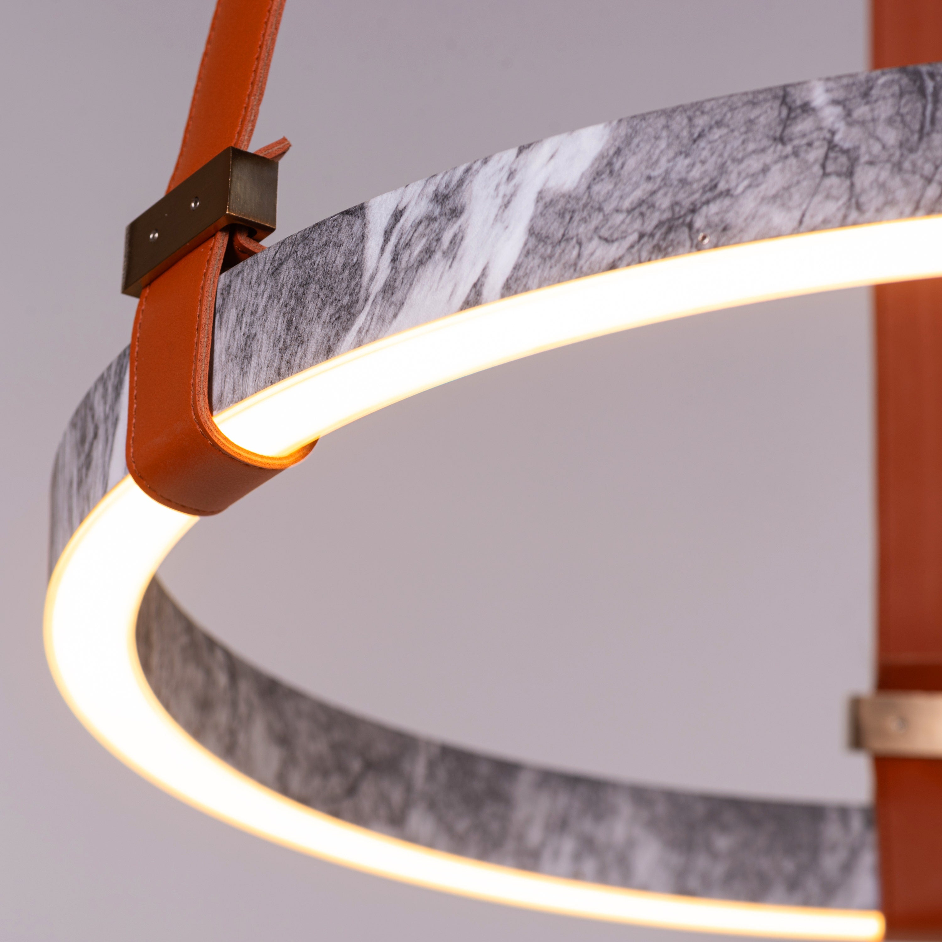 Comeback (Round, Grey) Dimmable LED with Remote Control Chandelier