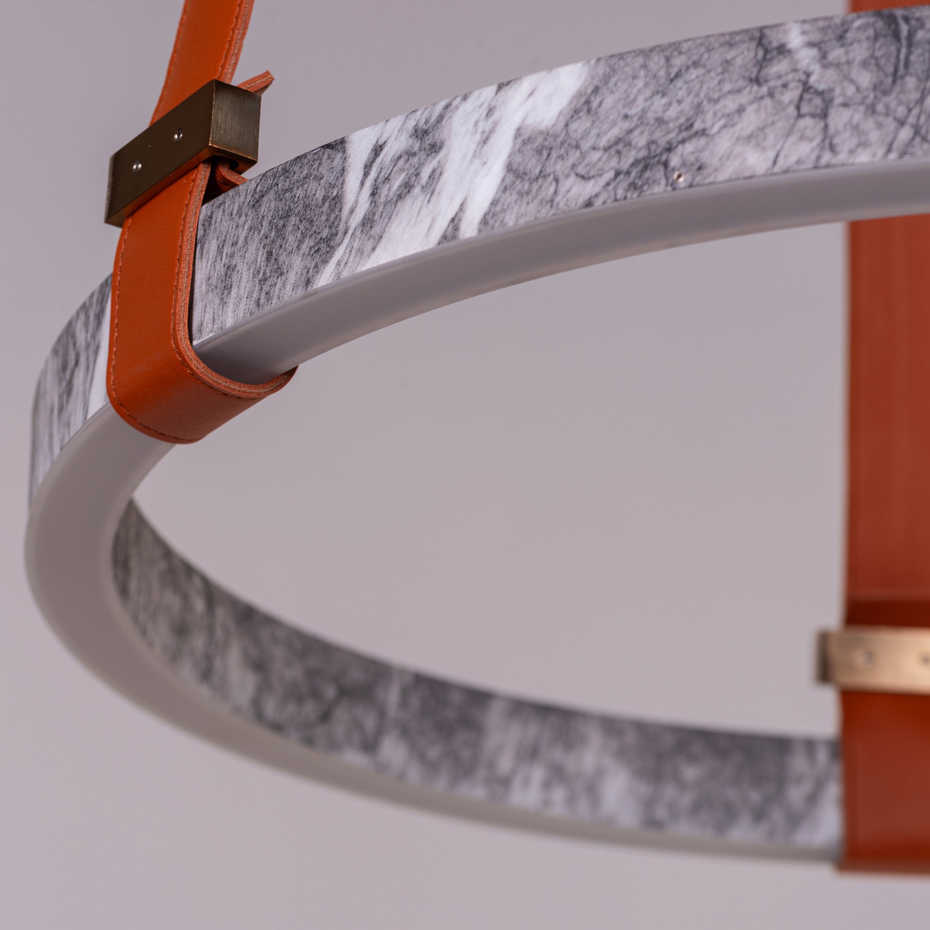 Comeback (Round, Grey) Dimmable LED with Remote Control Chandelier