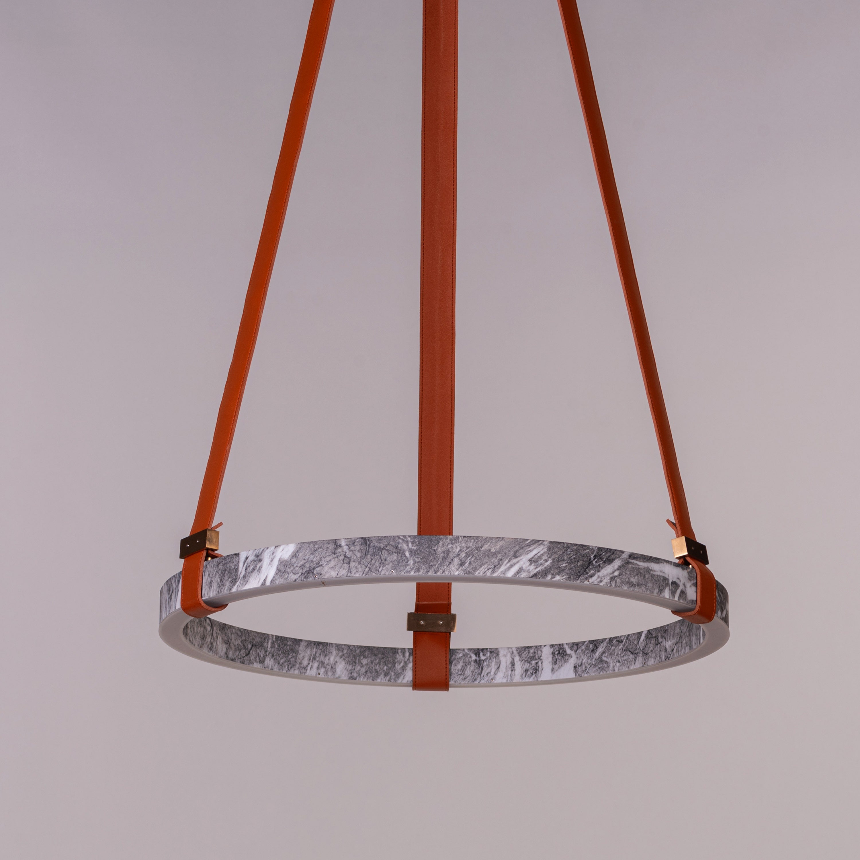 Comeback (Round, Grey) Dimmable LED with Remote Control Chandelier