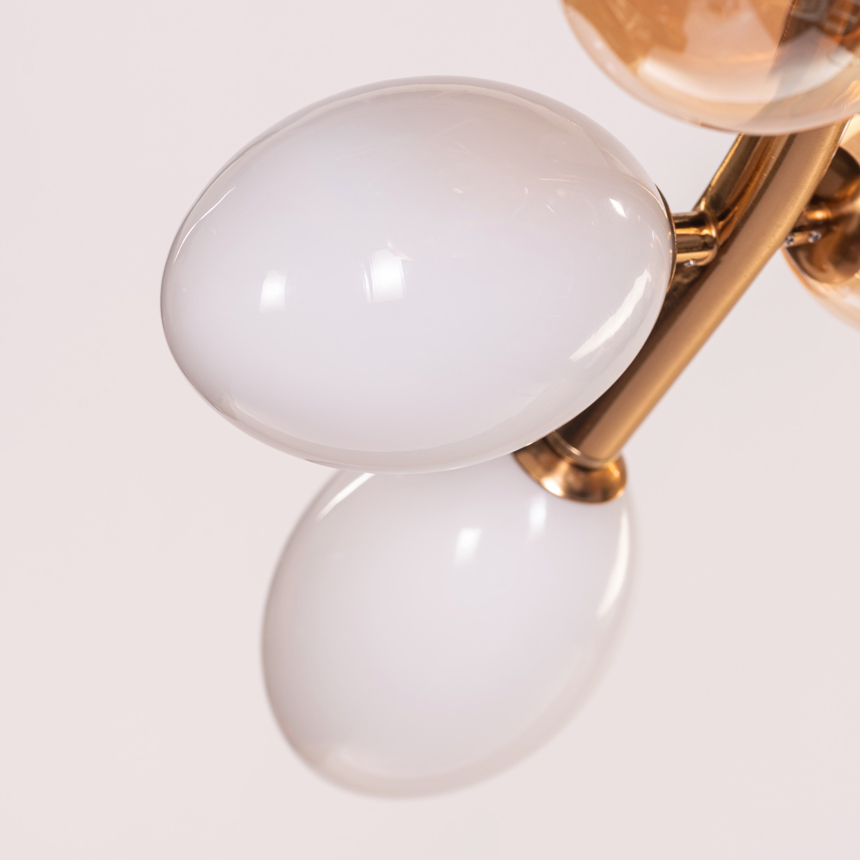 Night At The Opera (Gold, Amber, White) Clear Glass Chandelier