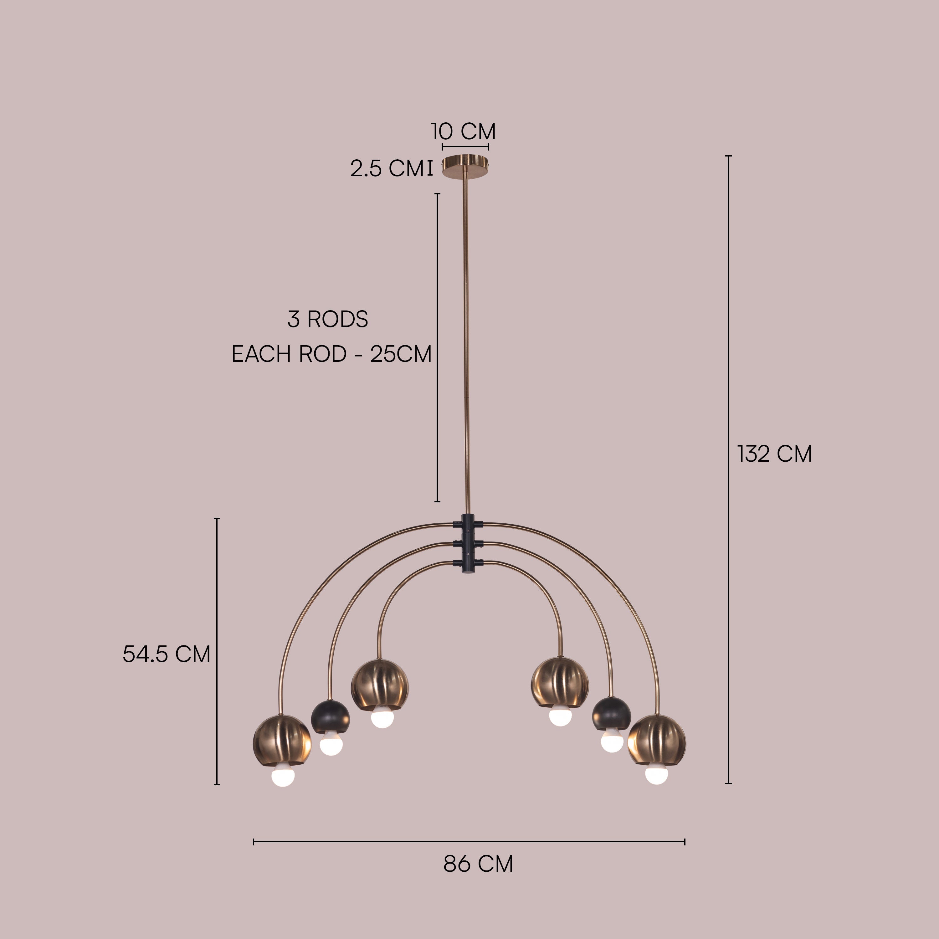 If I Could I Would (Black, Gold) Chandelier