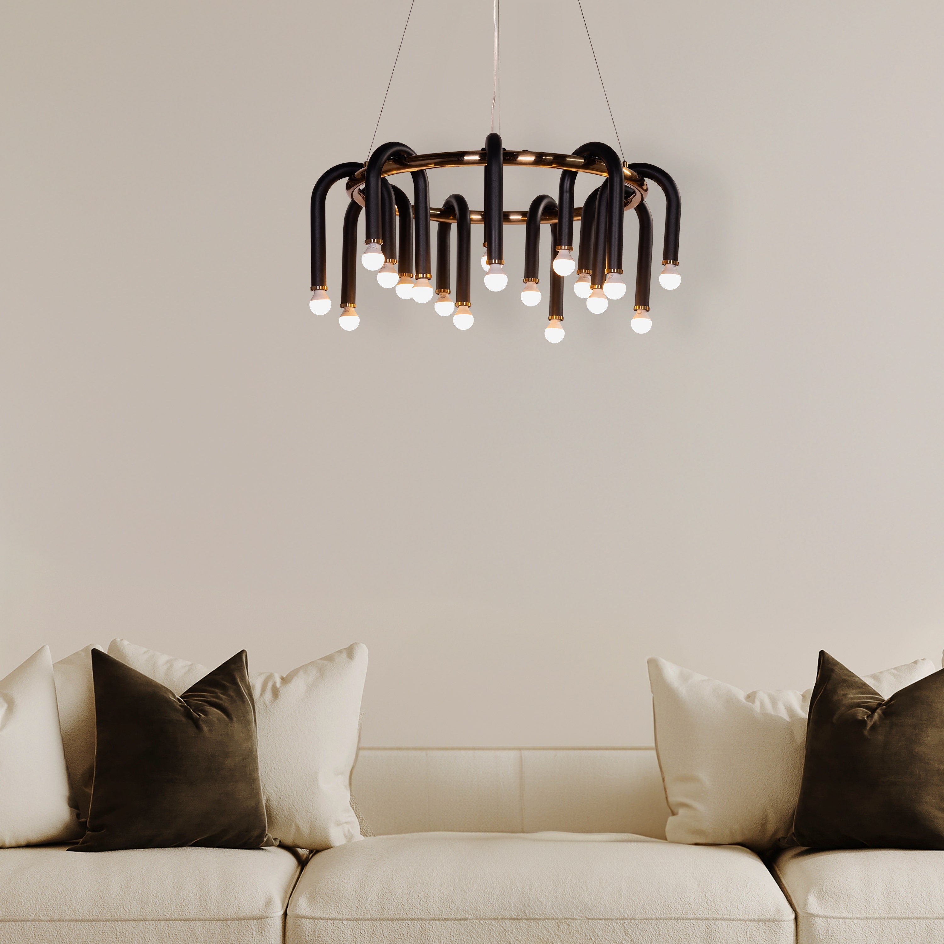 Dance With The Duke (Black, Gold) Chandelier