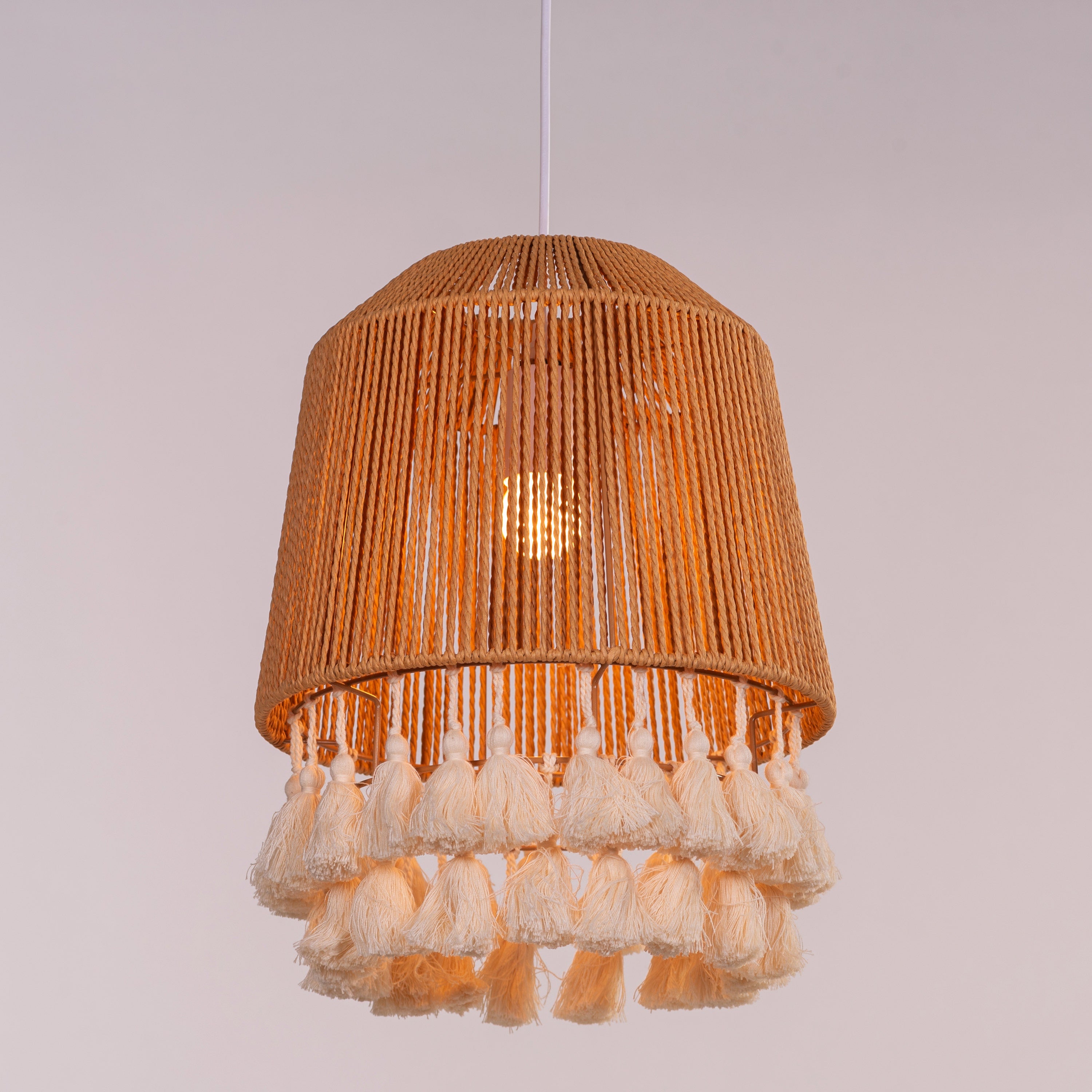 Boho Babe (Brown) Rattan Pendant Light