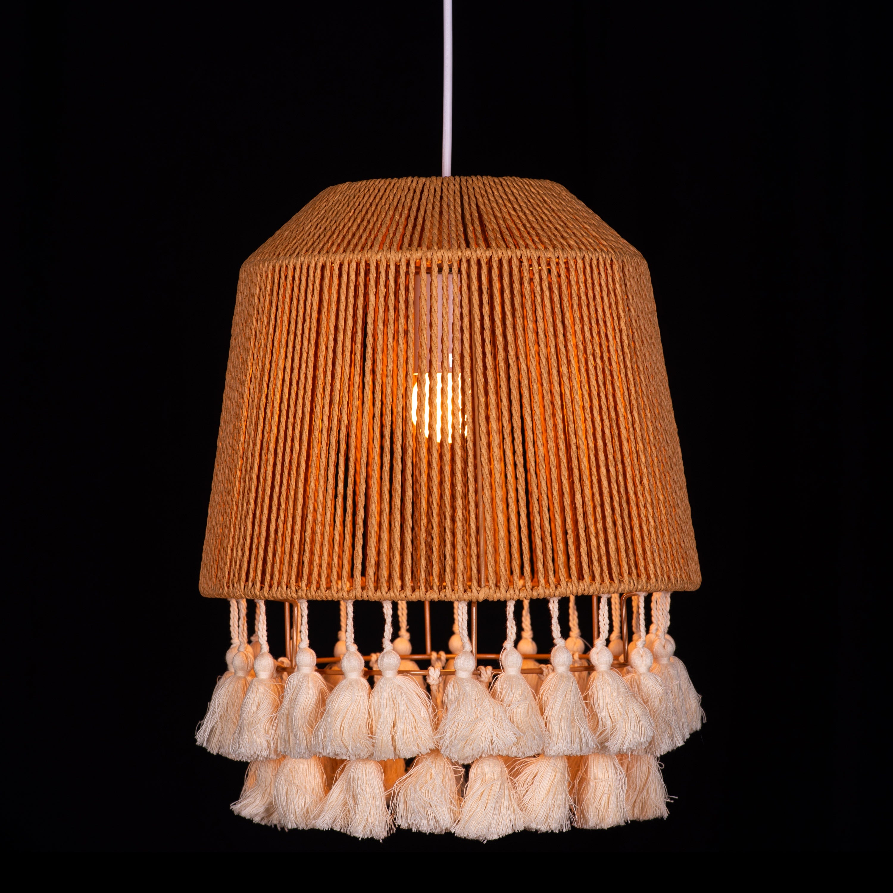 Boho Babe (Brown) Rattan Pendant Light