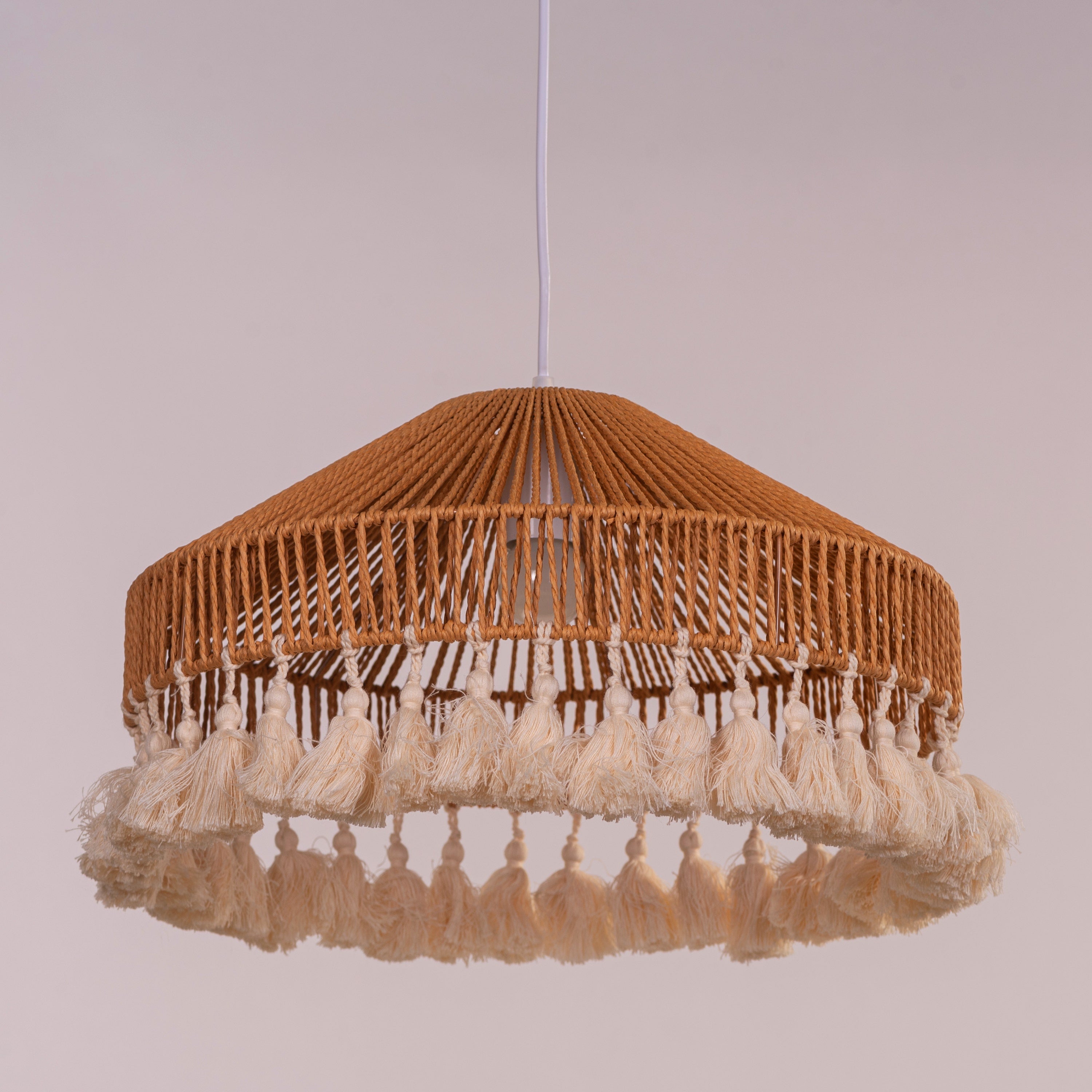 Boho Blaze (Brown) Rattan Pendant Light