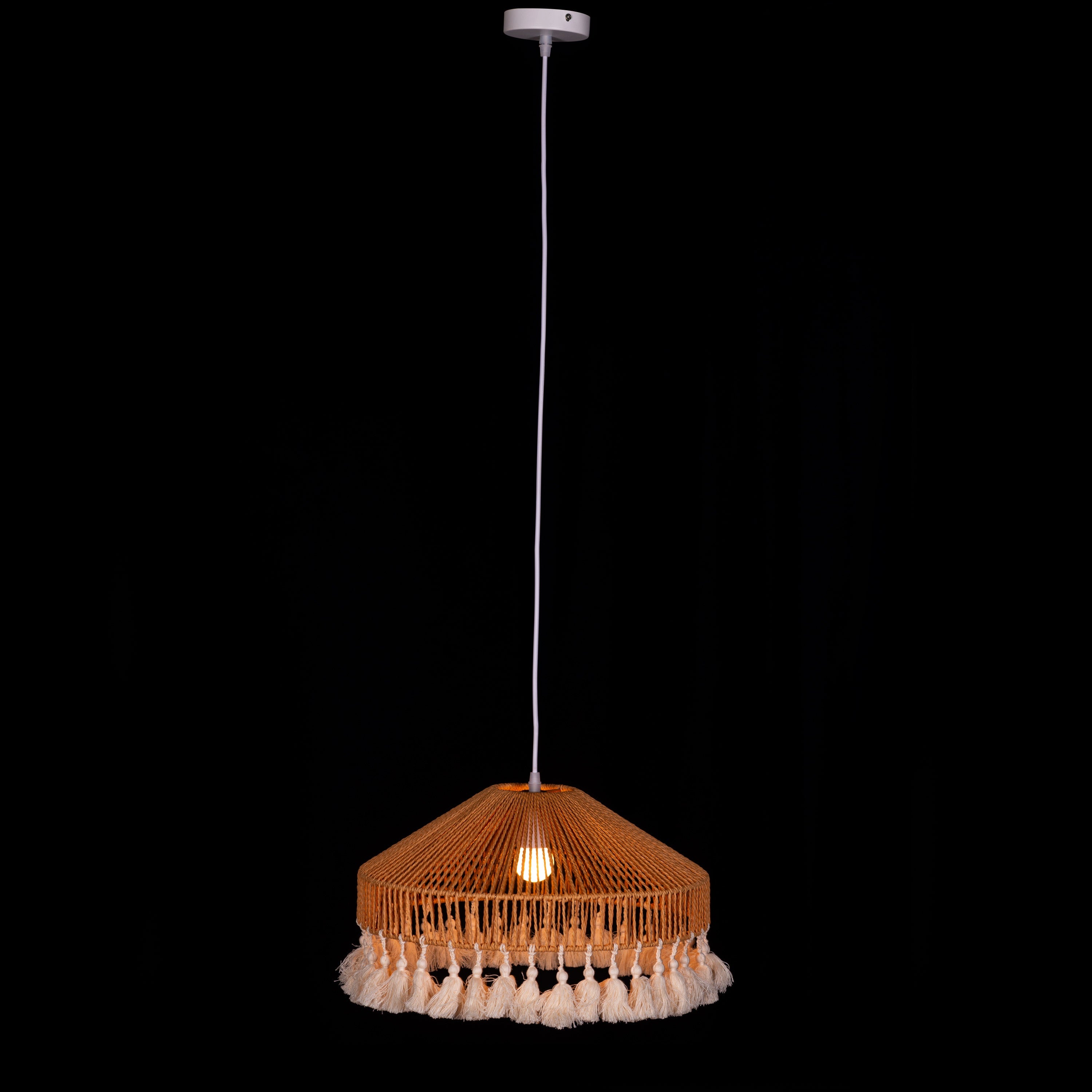 Boho Blaze (Brown) Rattan Pendant Light