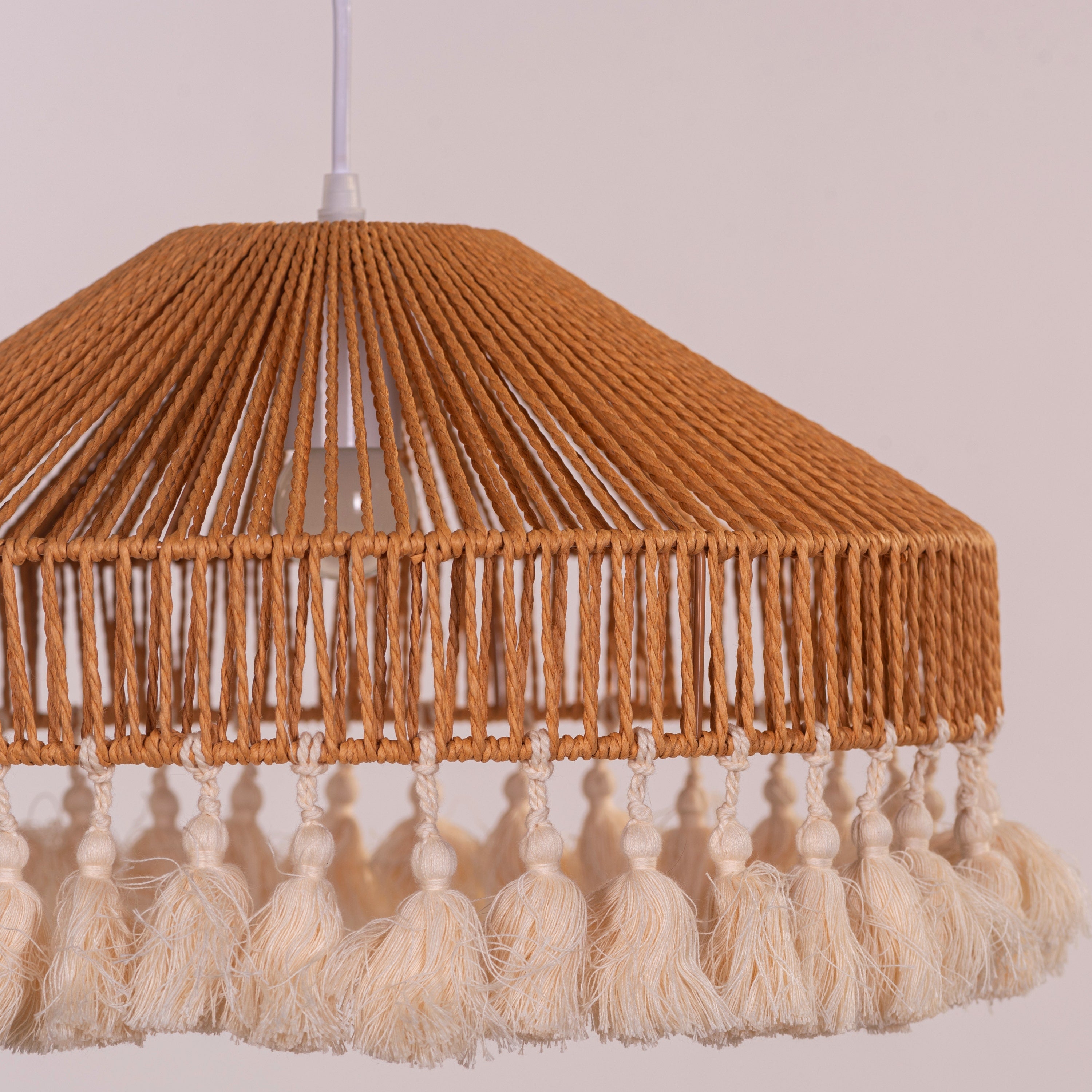 Boho Blaze (Brown) Rattan Pendant Light