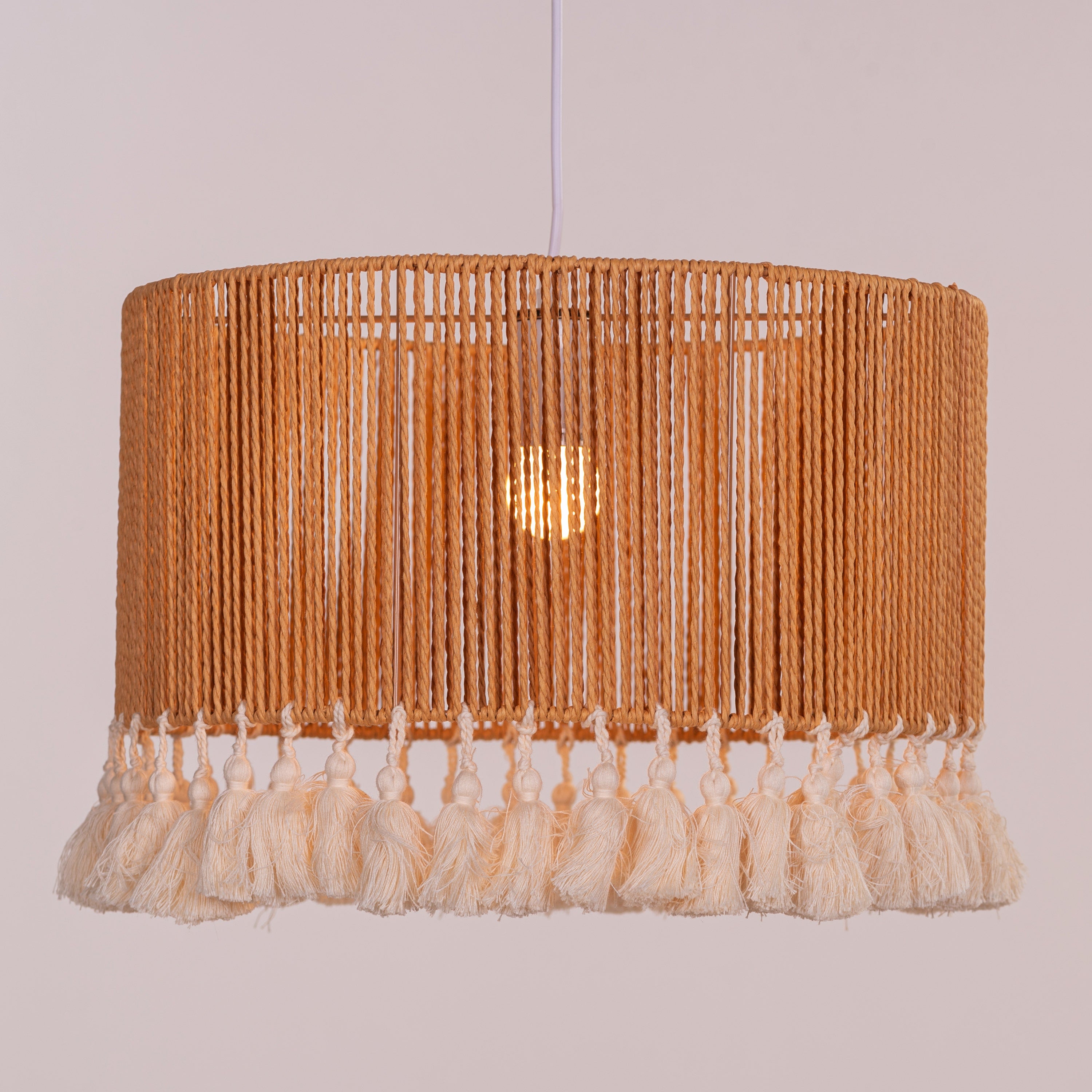 Boho Chic (Brown) Rattan Pendant Light