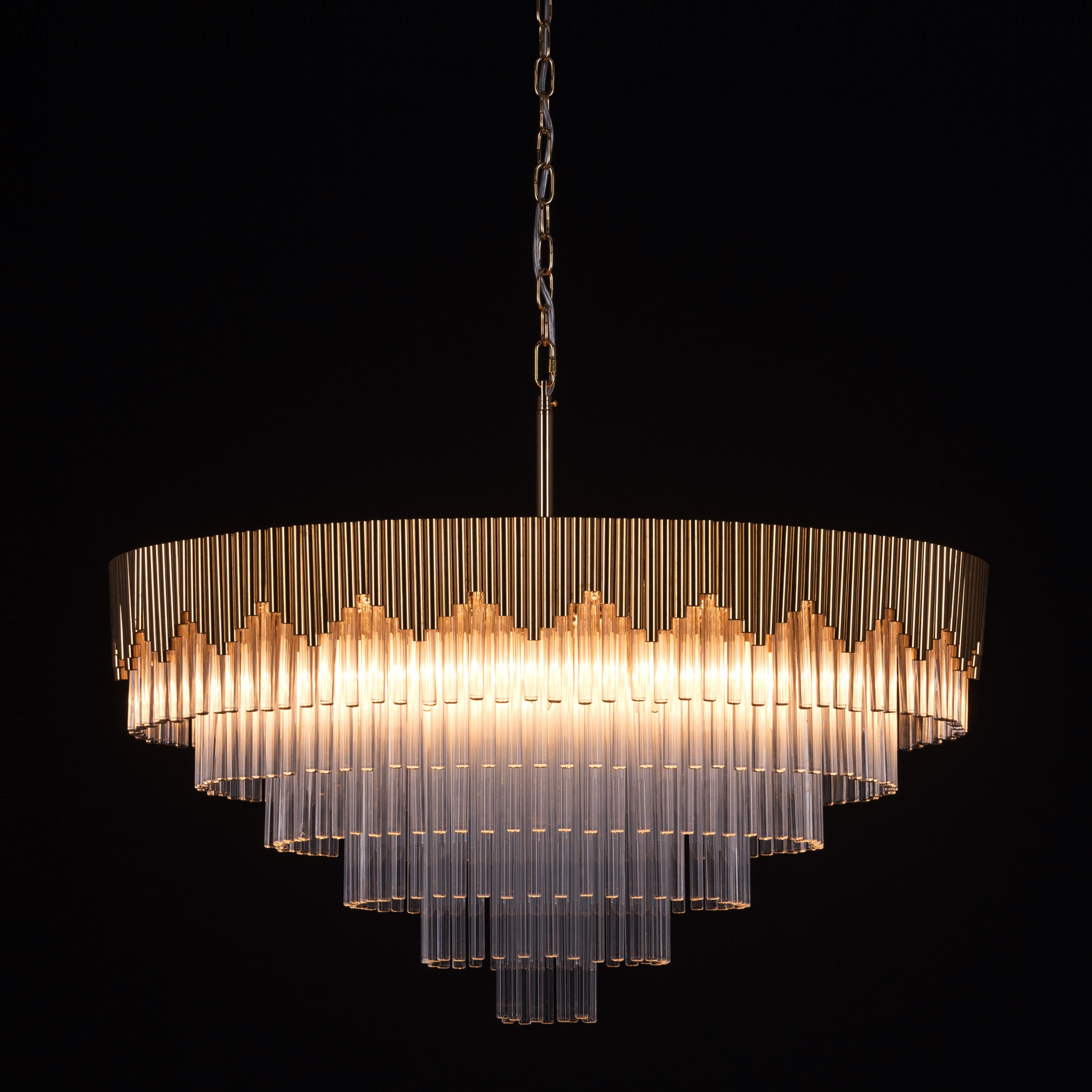 Diamonds Are Forever (Large, Matte Gold) Crystal Chandelier