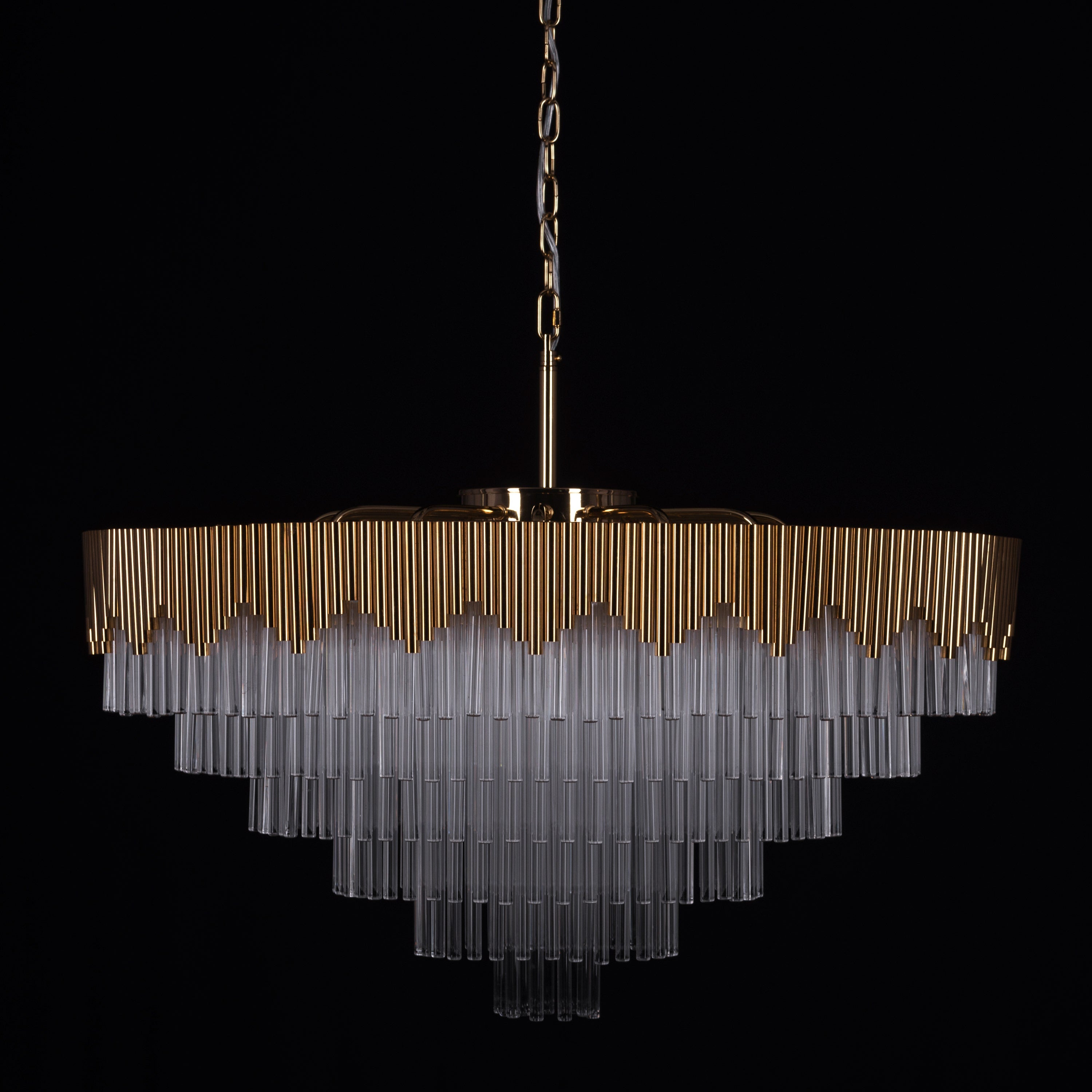 Diamonds Are Forever (Large, Matte Gold) Crystal Chandelier