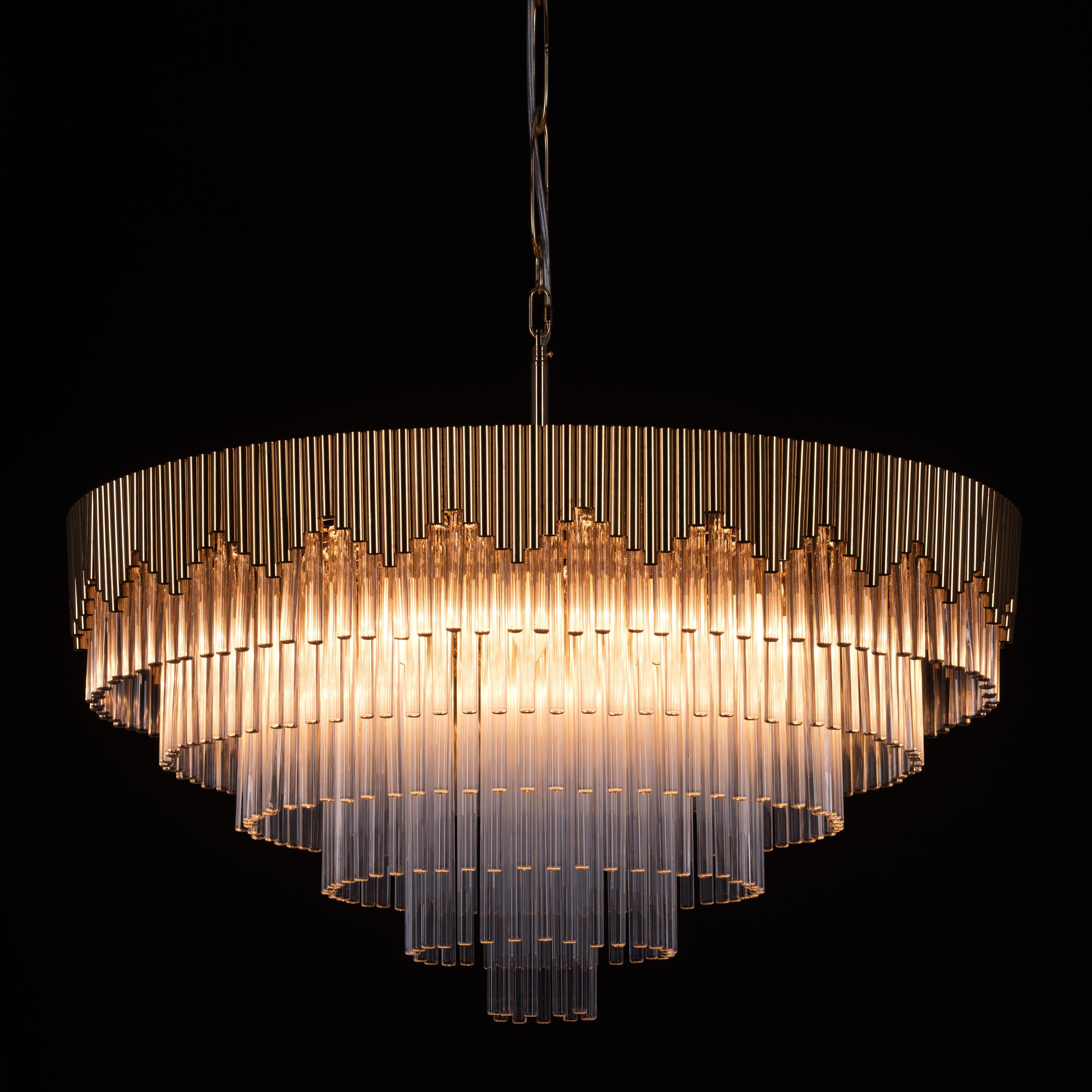Diamonds Are Forever (Large, Matte Gold) Crystal Chandelier
