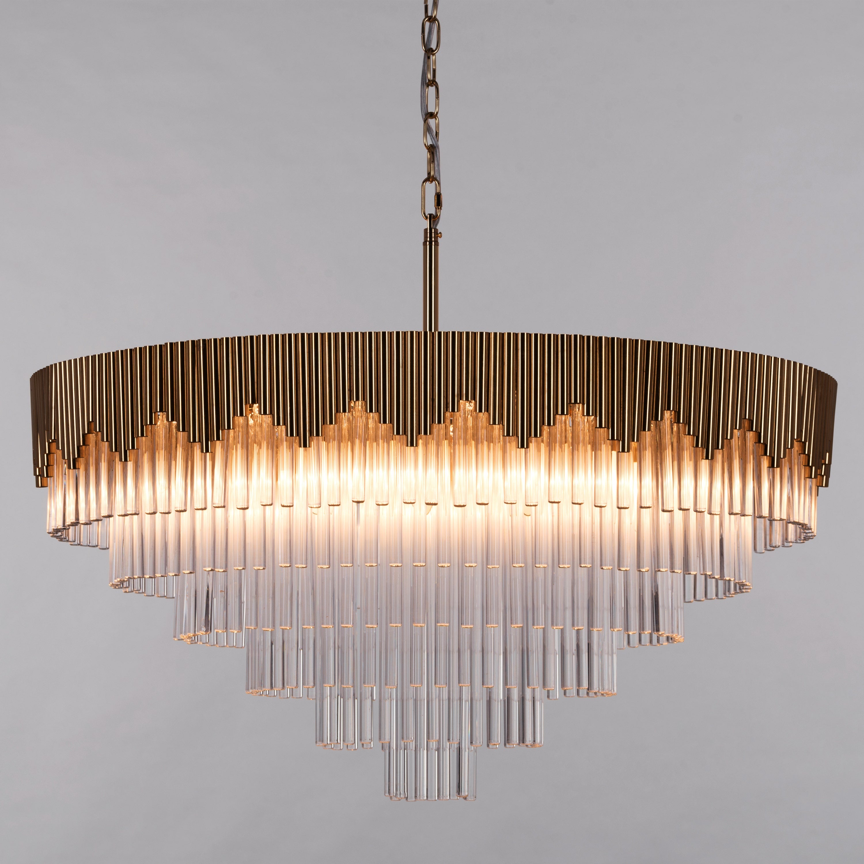 Diamonds Are Forever (Large, Matte Gold) Crystal Chandelier