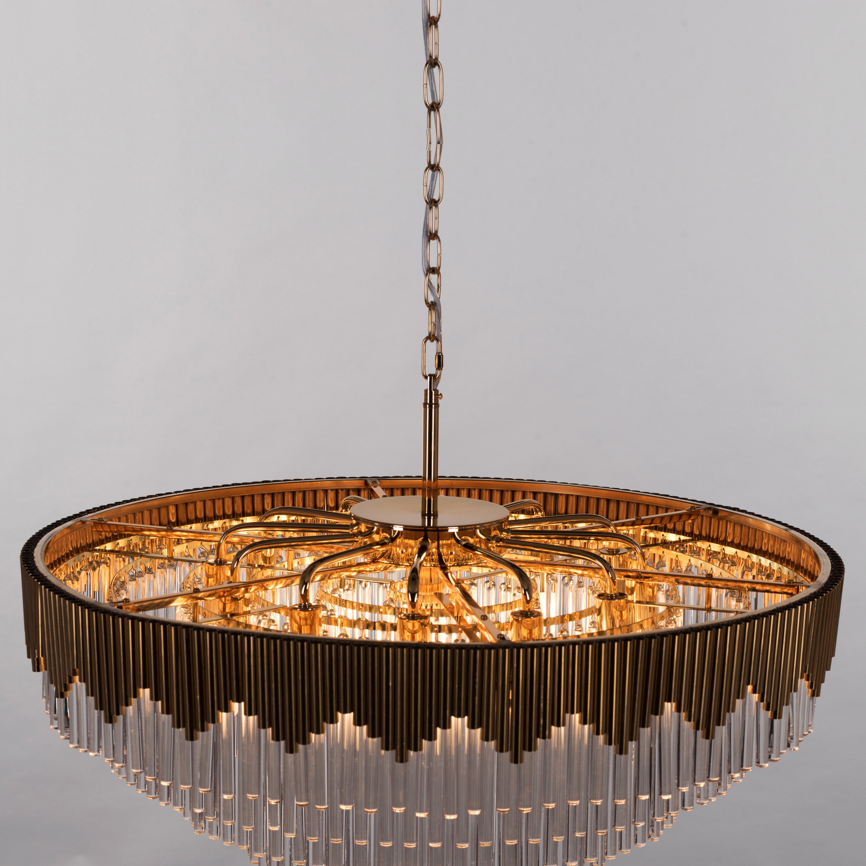 Diamonds Are Forever (Large, Matte Gold) Crystal Chandelier