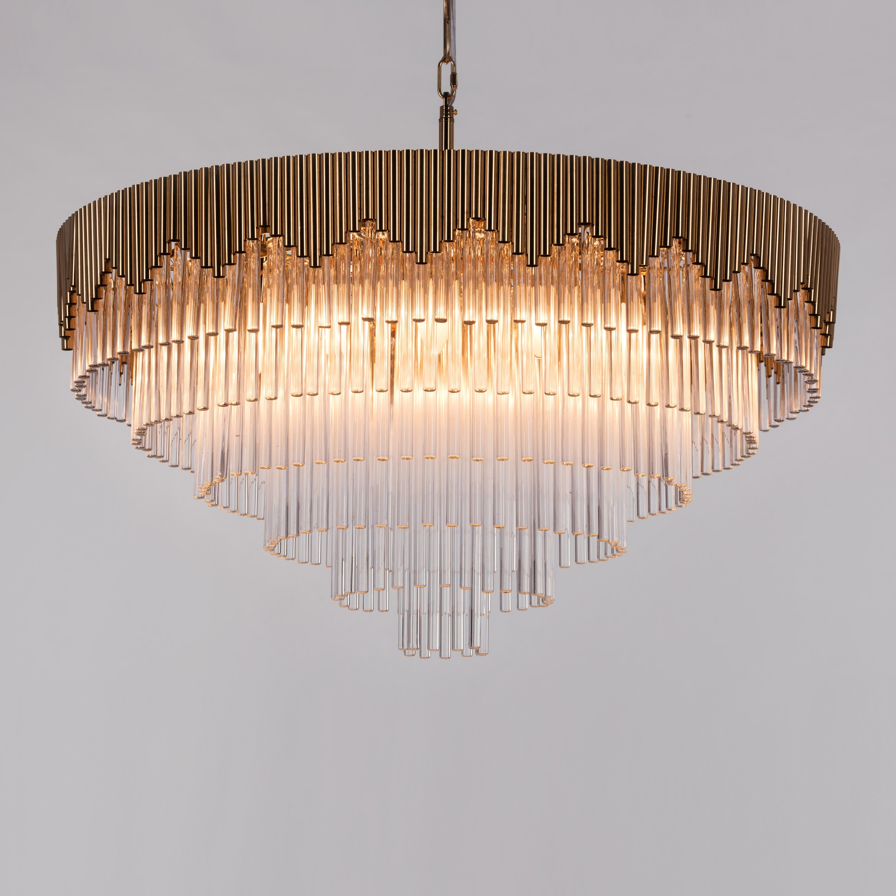 Diamonds Are Forever (Large, Matte Gold) Crystal Chandelier