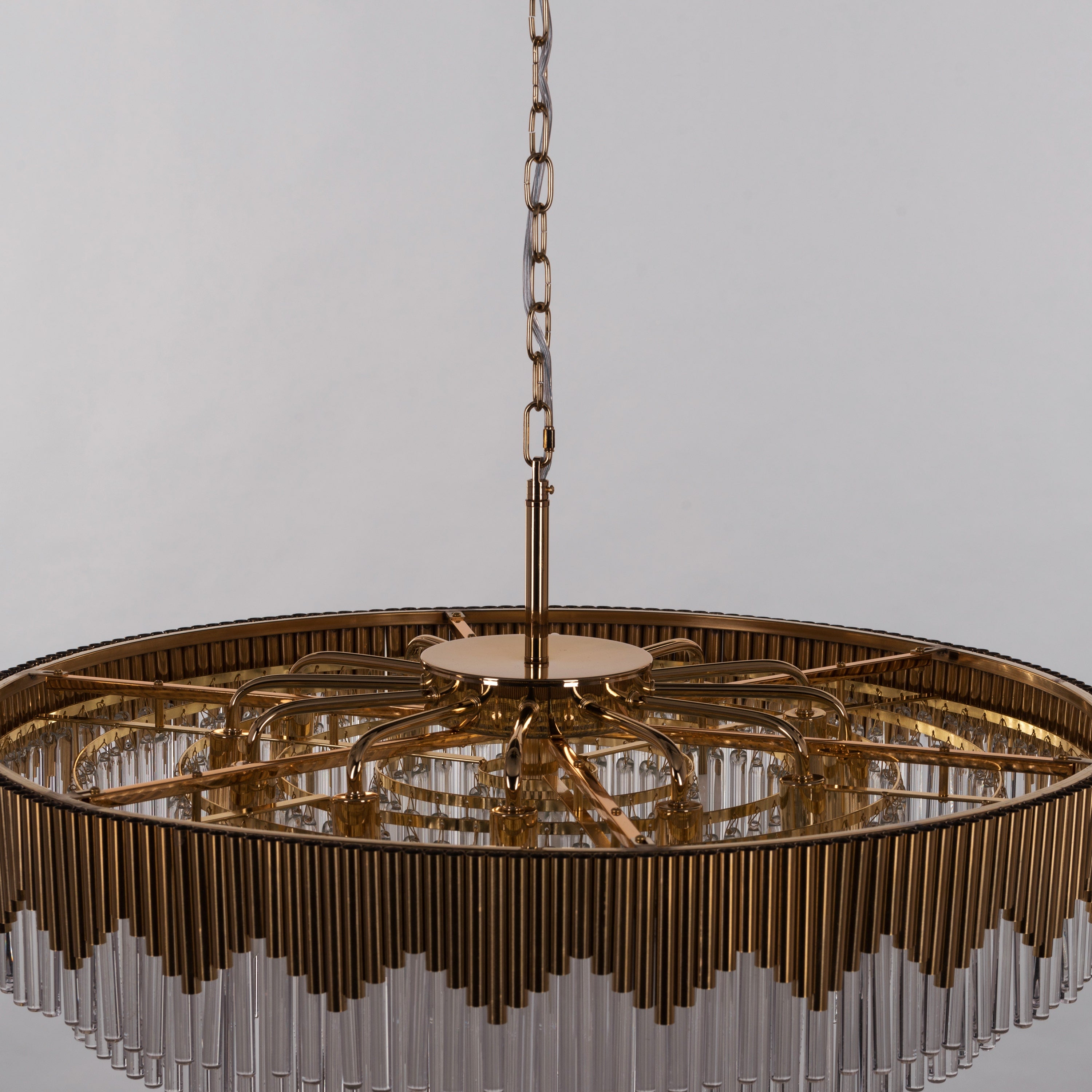 Diamonds Are Forever (Large, Matte Gold) Crystal Chandelier