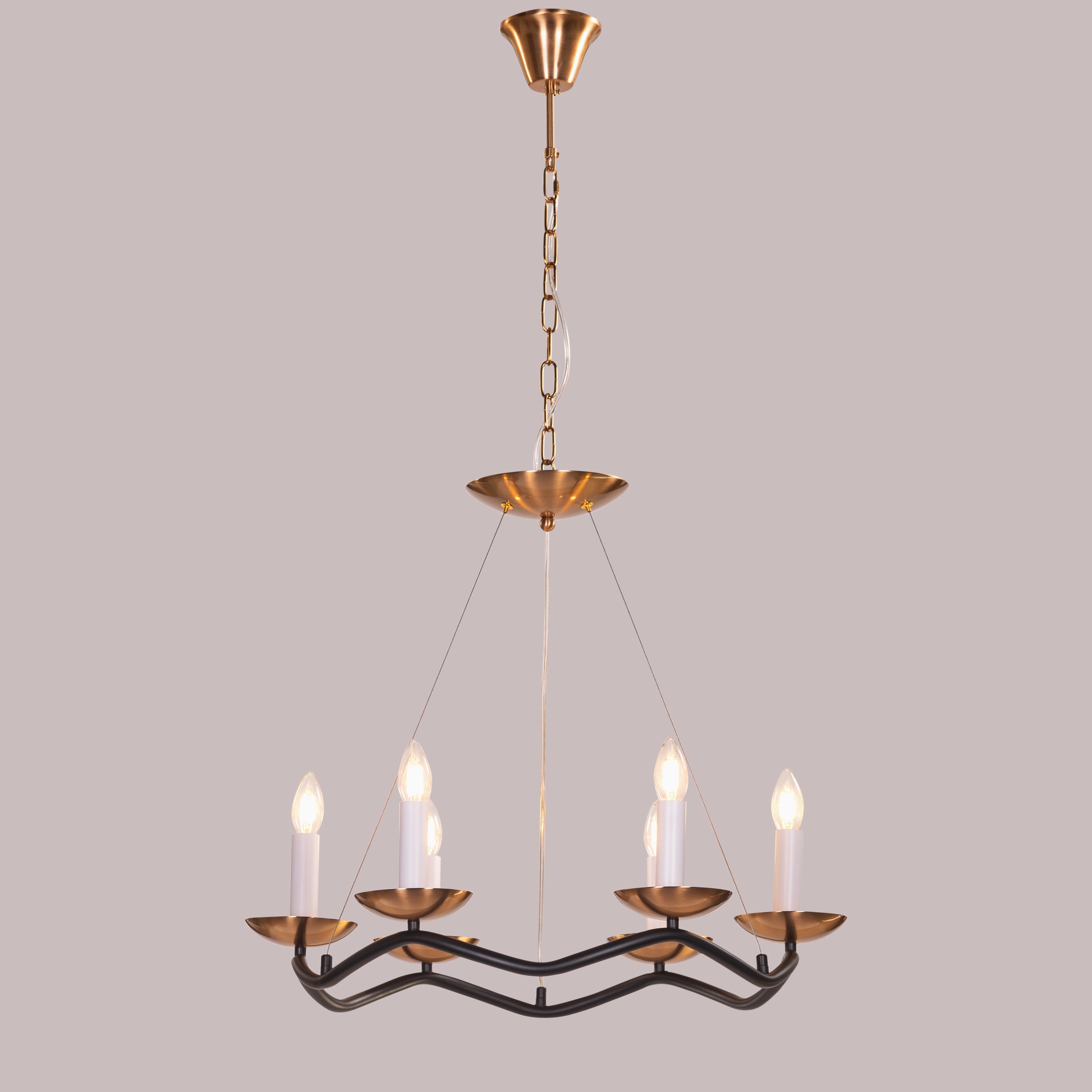 Win Without Trying (Medium, Black, Gold) Chandelier