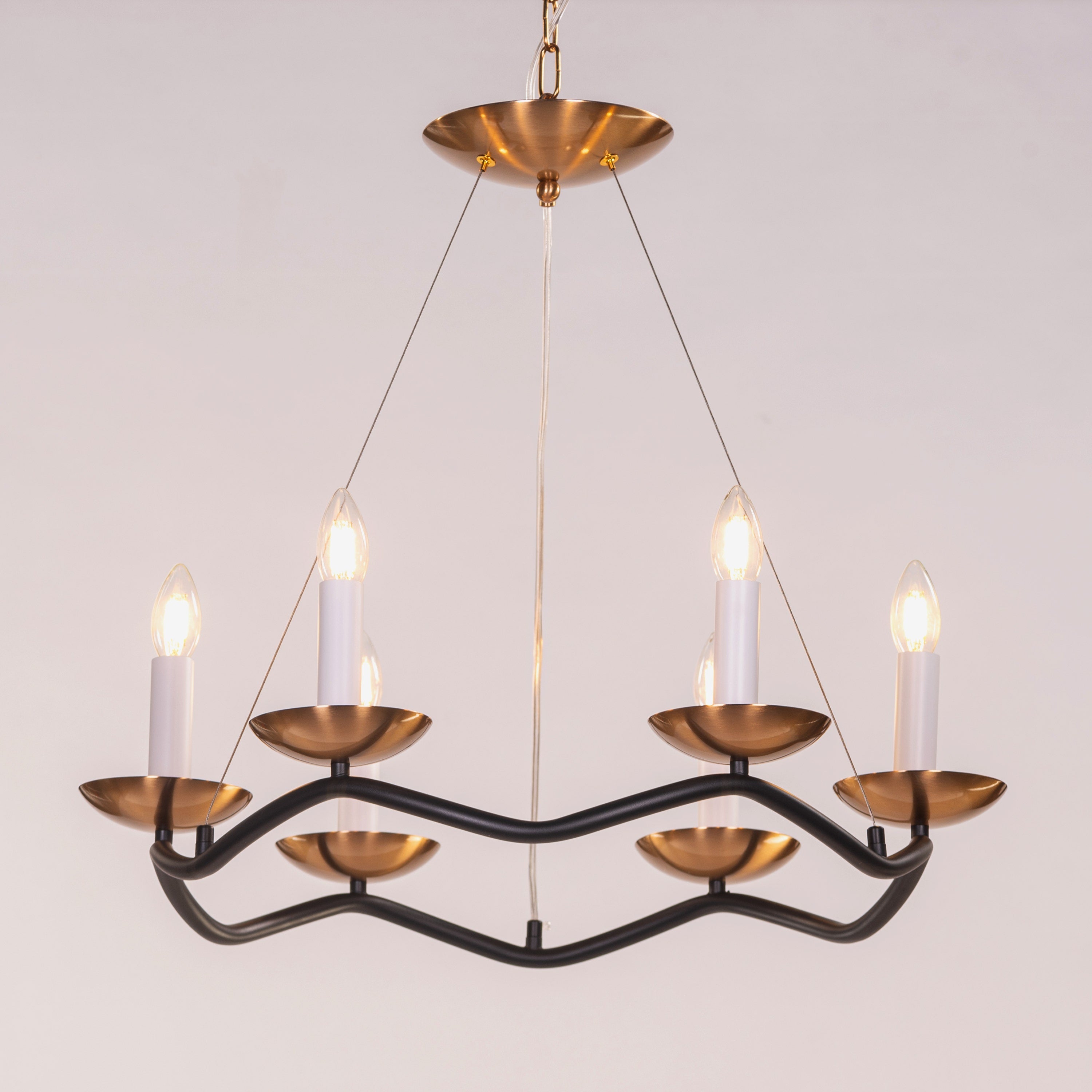 Win Without Trying (Medium, Black, Gold) Chandelier