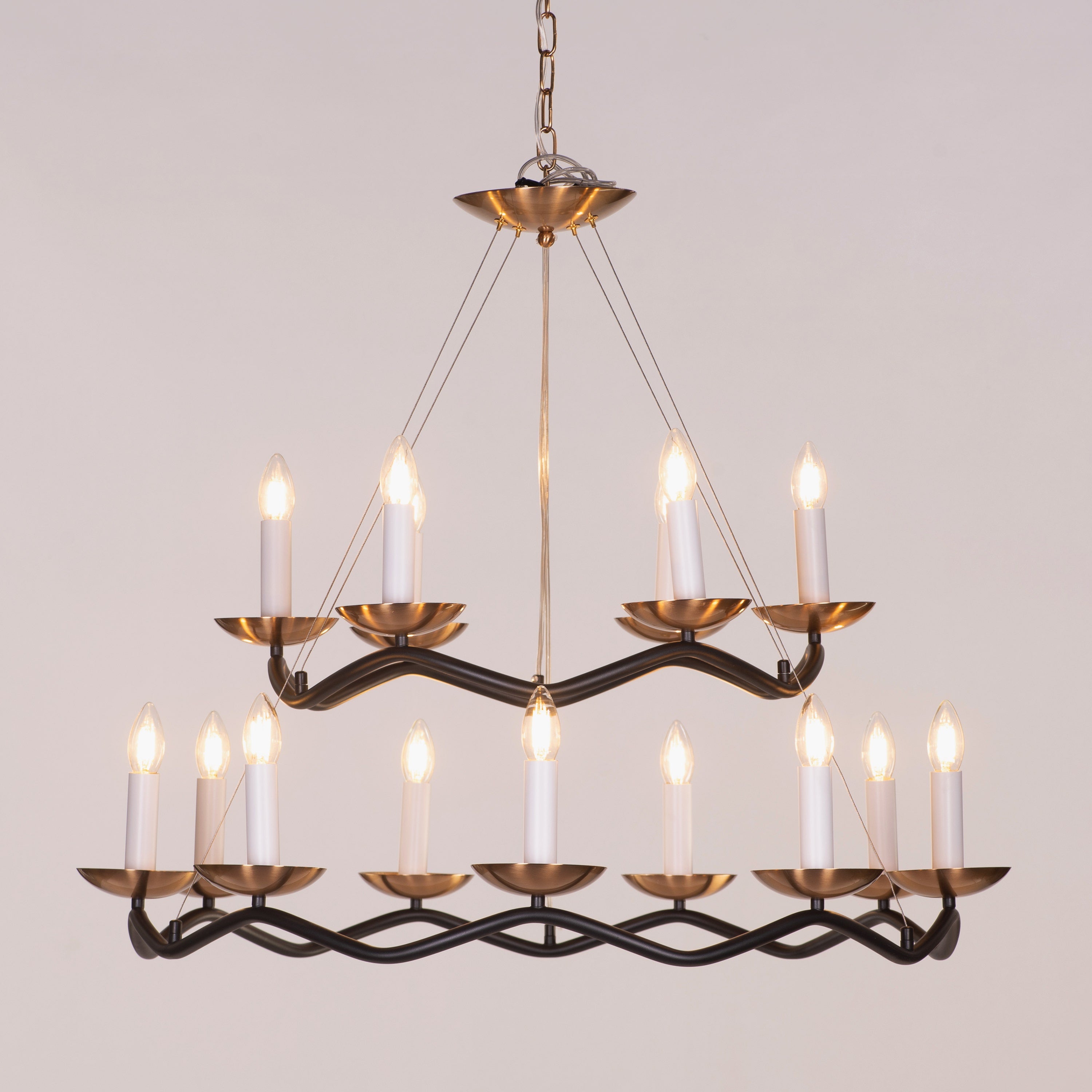 Win Without Trying (Large, Black, Gold) Chandelier