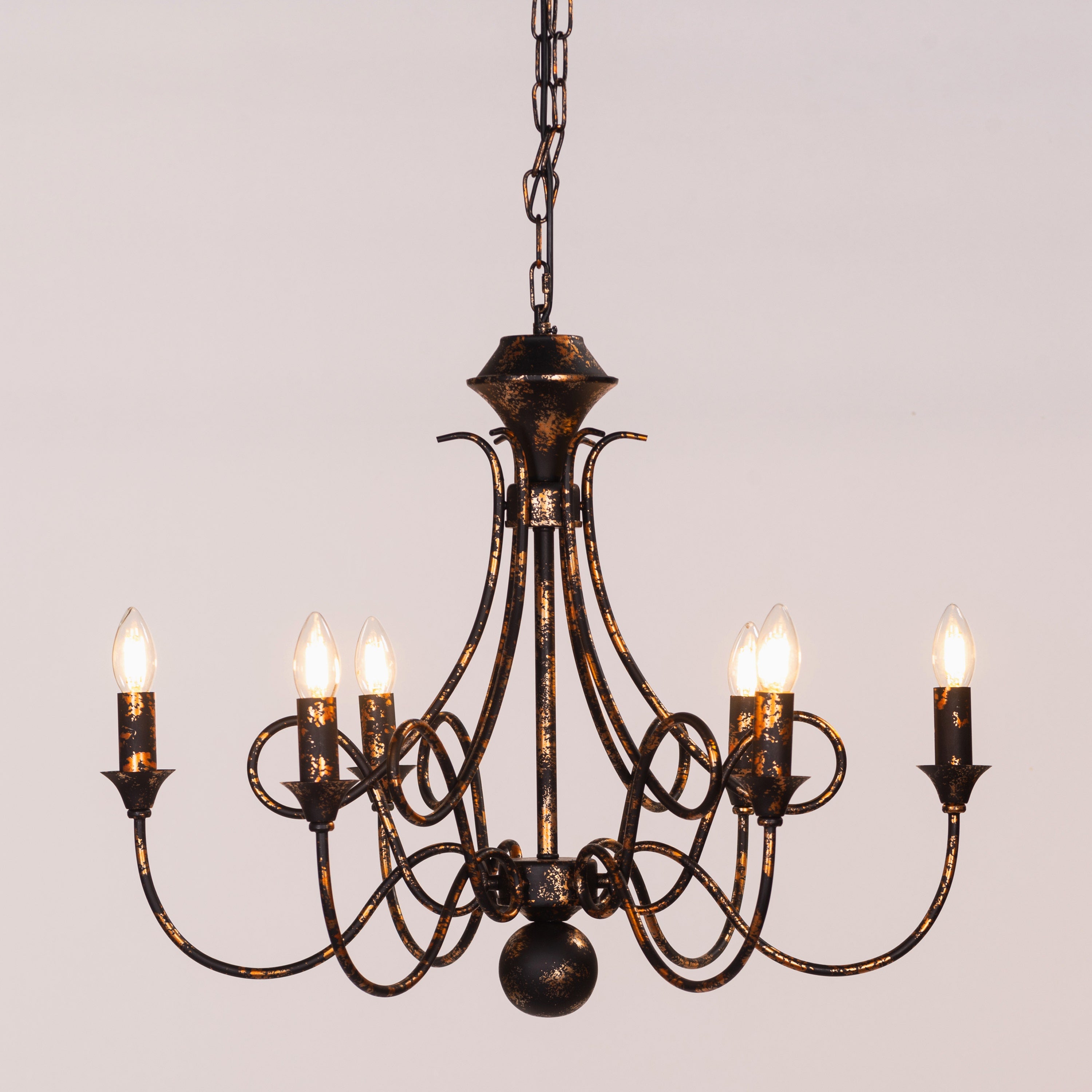 Ruins Of Us (Medium, Black, Antique Gold) Chandelier