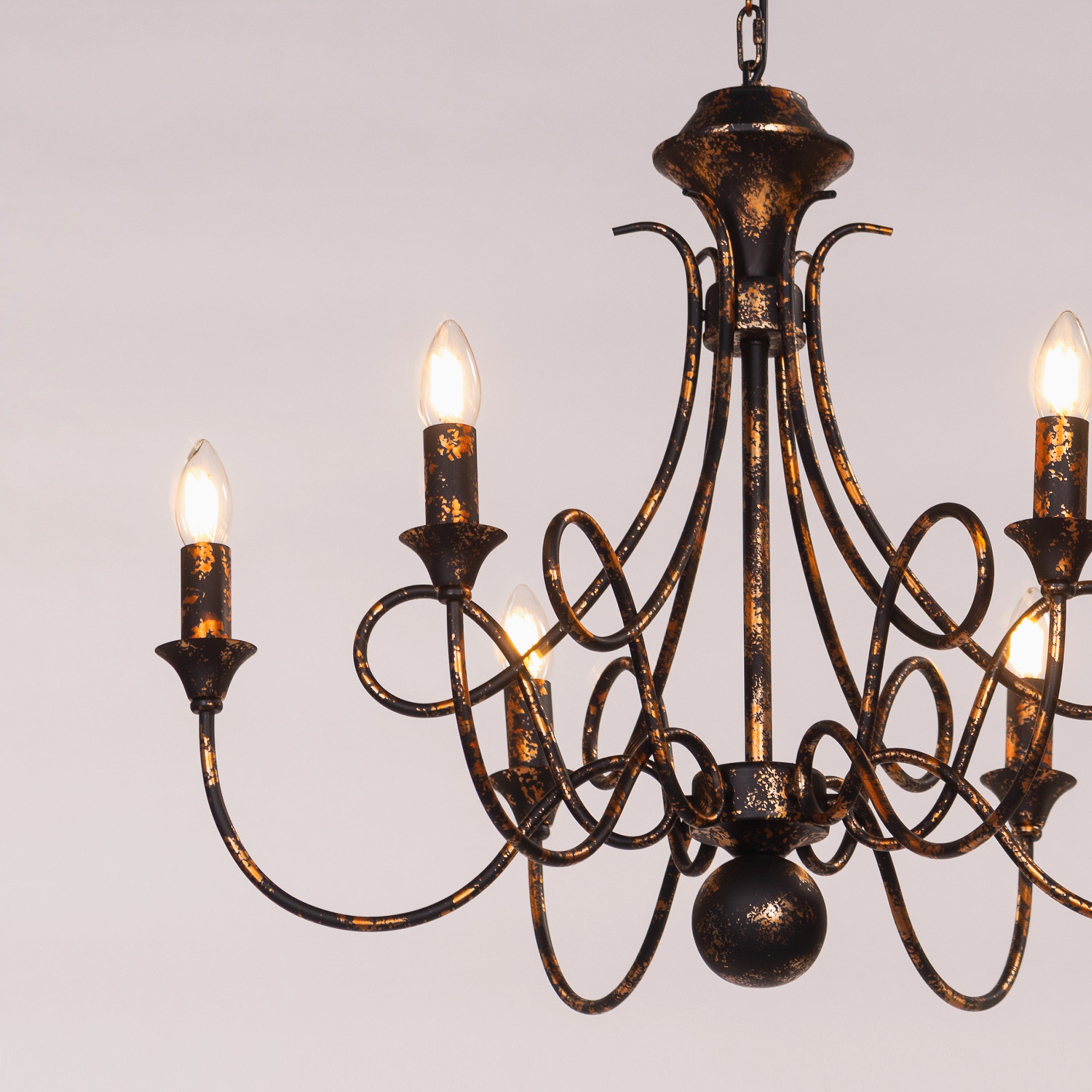 Ruins Of Us (Medium, Black, Antique Gold) Chandelier