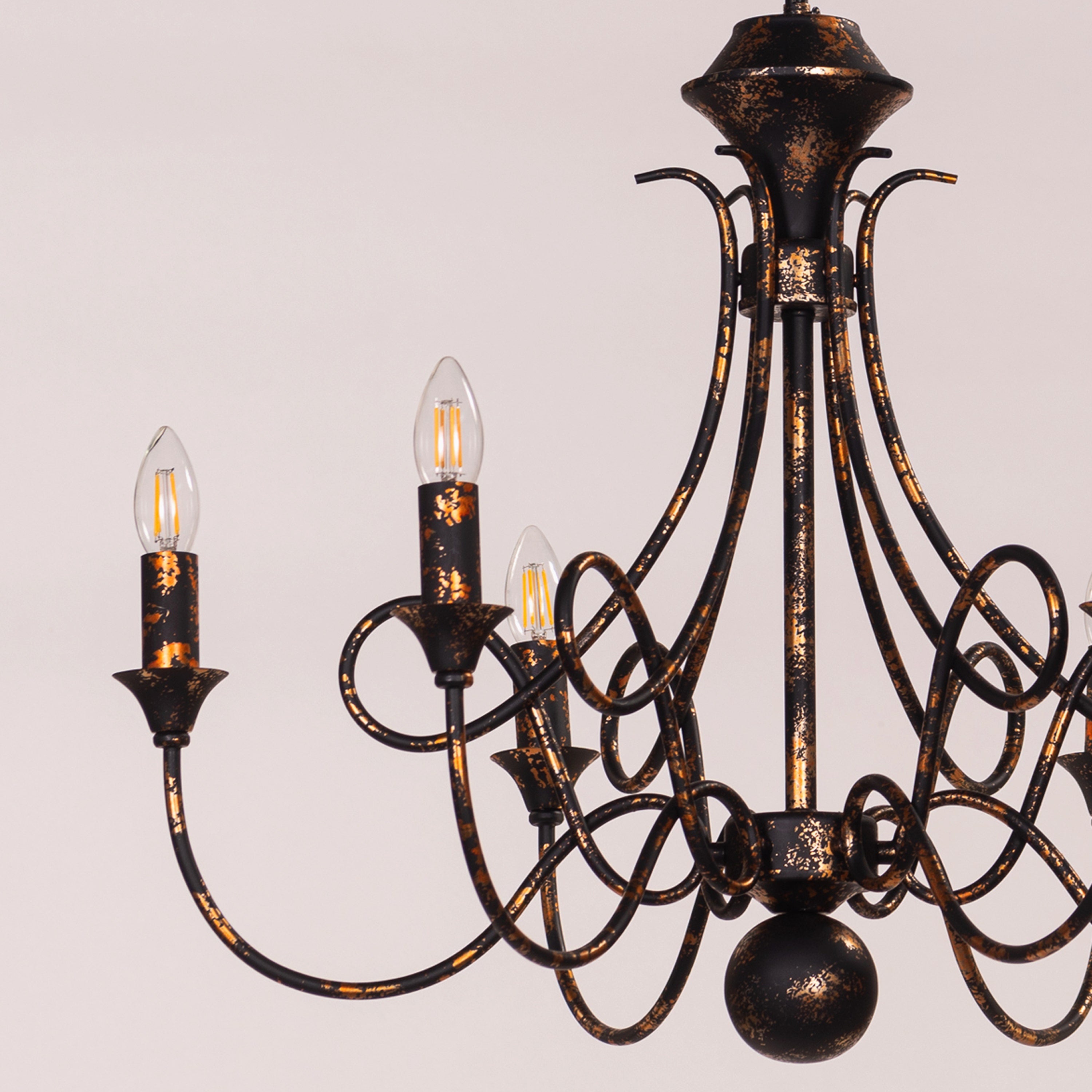 Ruins Of Us (Medium, Black, Antique Gold) Chandelier