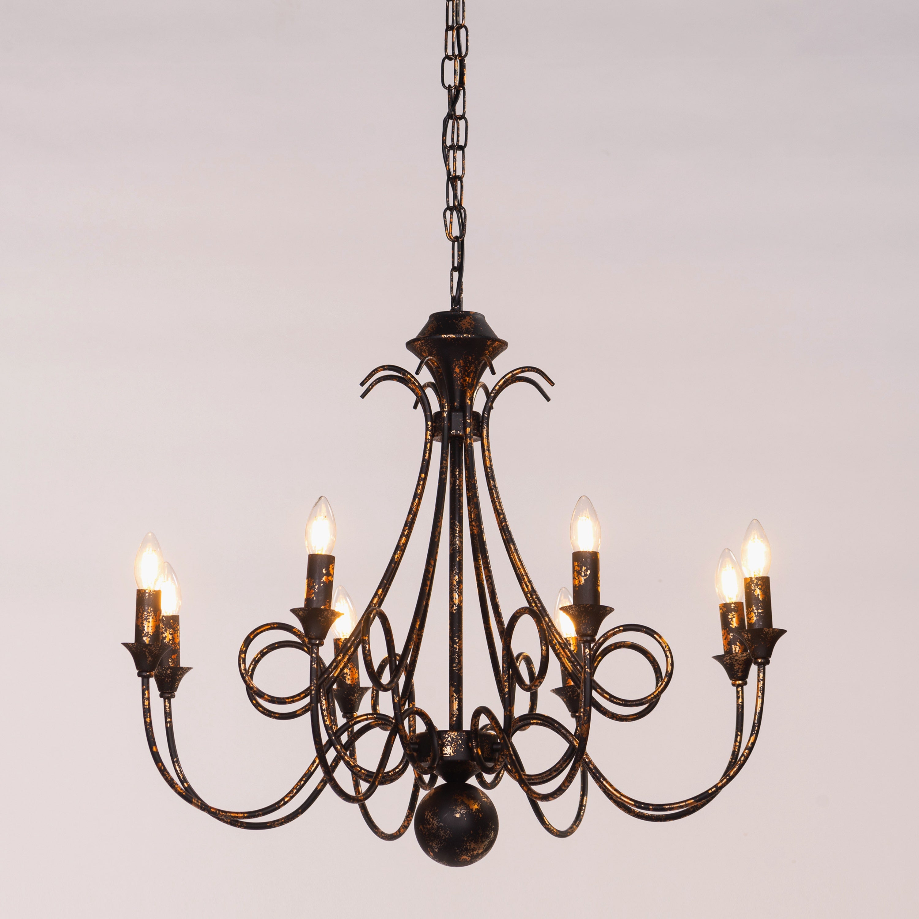 Ruins Of Us (Large, Black, Antique Gold) Chandelier