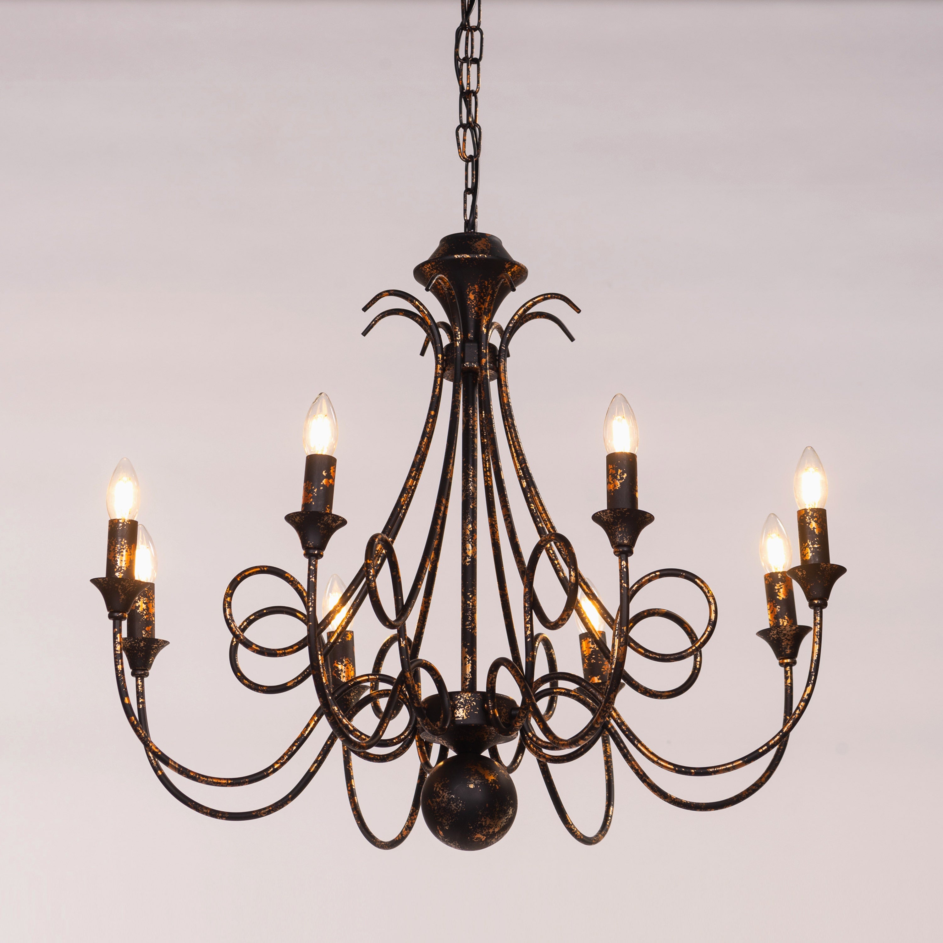 Ruins Of Us (Large, Black, Antique Gold) Chandelier