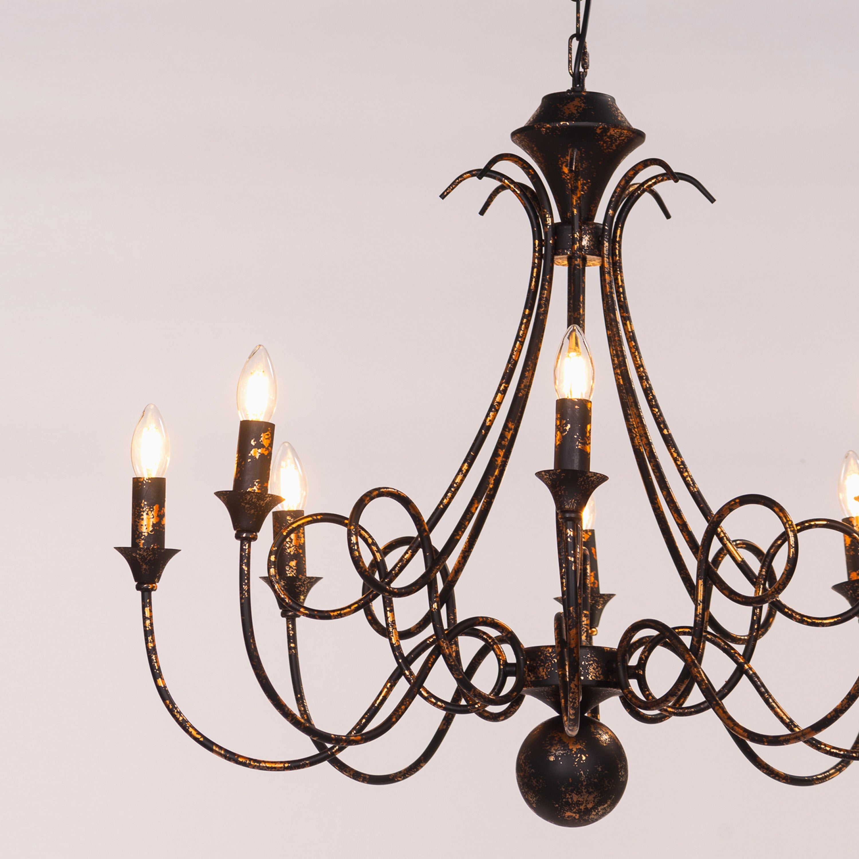 Ruins Of Us (Large, Black, Antique Gold) Chandelier