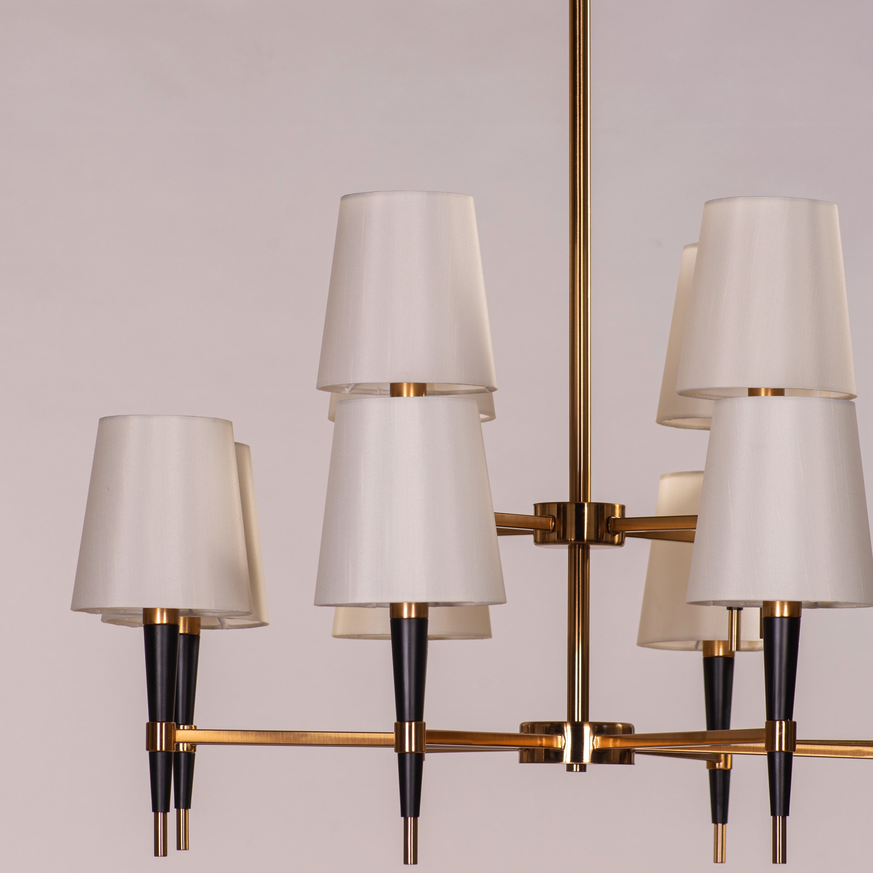 See The Unseen (Black, Gold) Fabric Chandelier