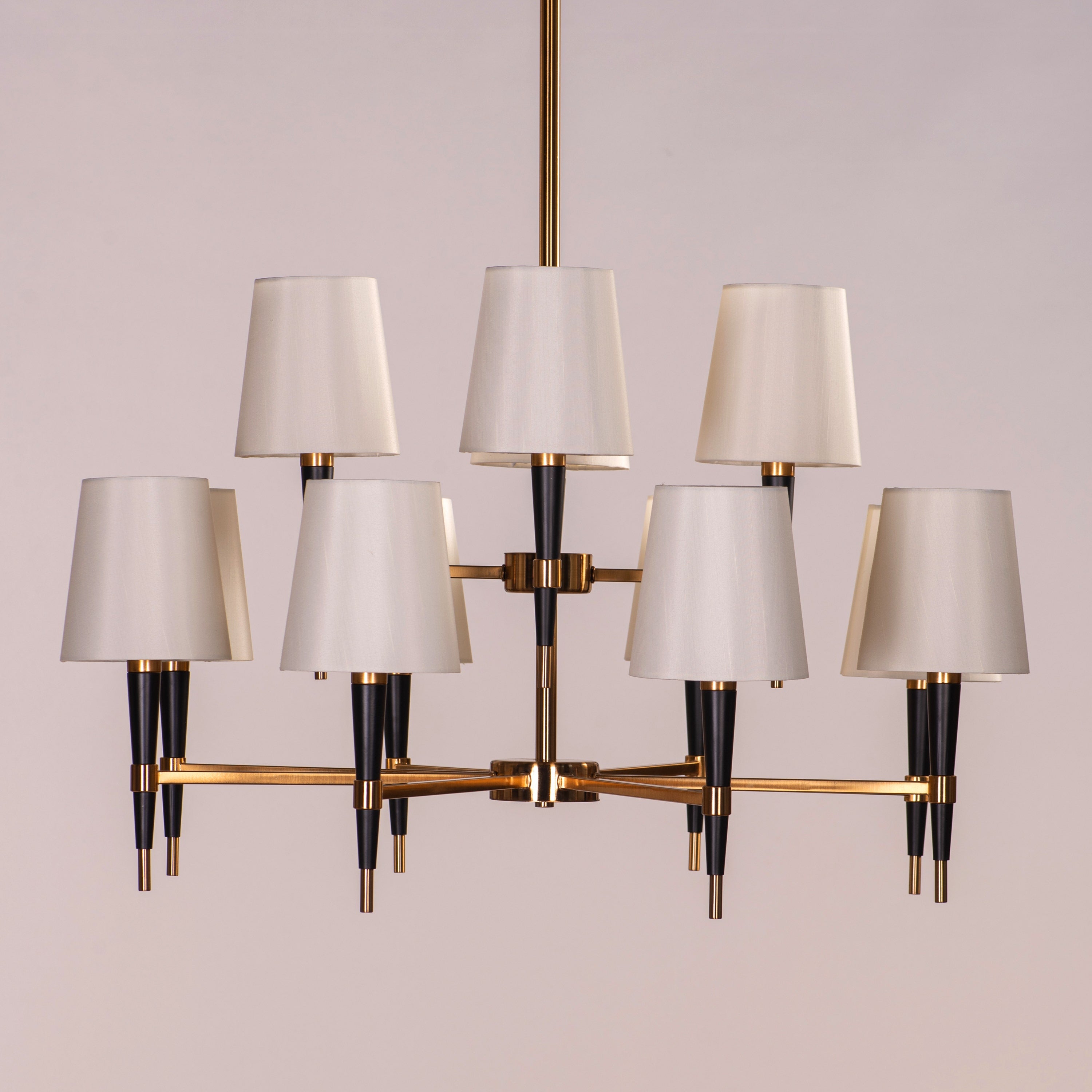 See The Unseen (Black, Gold) Fabric Chandelier