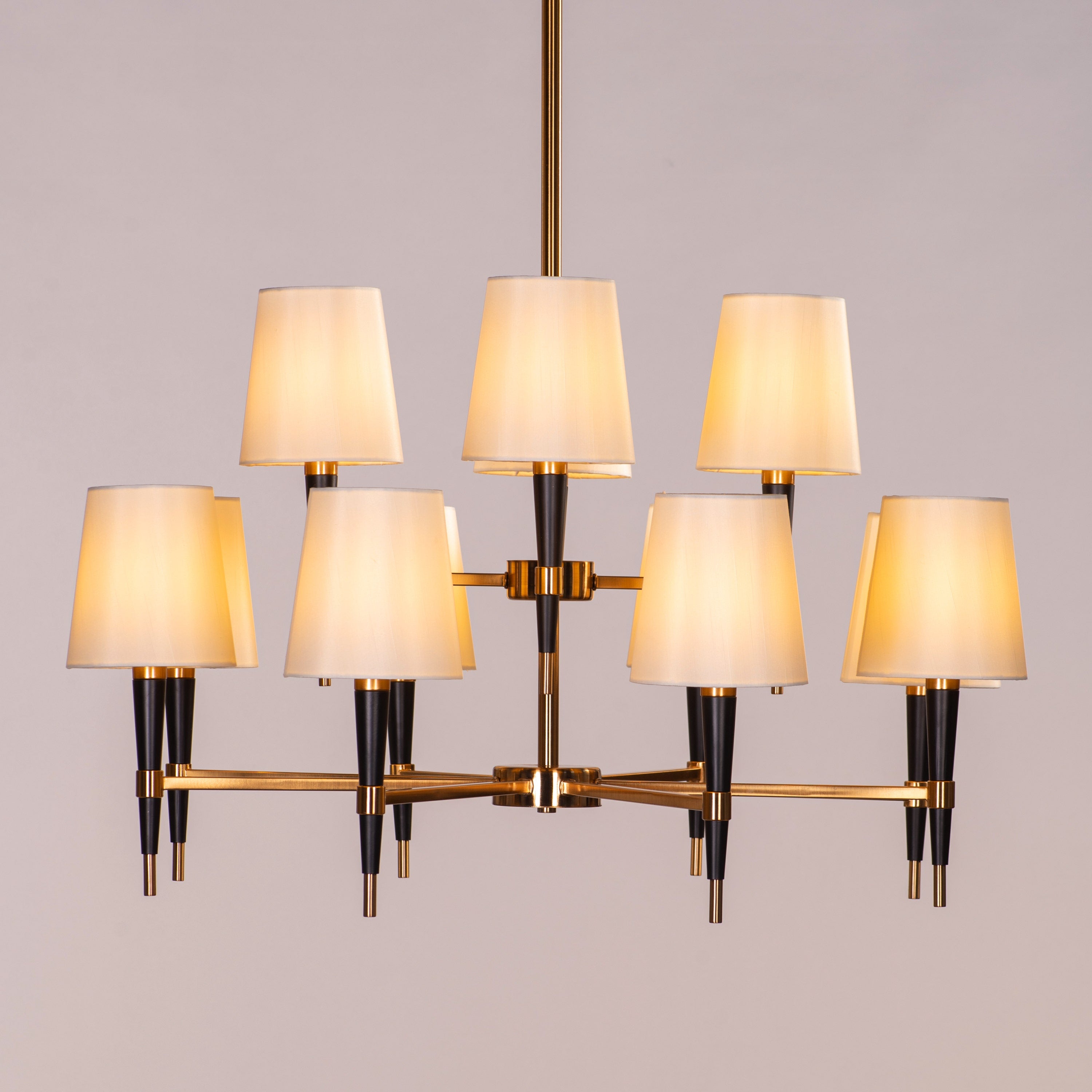 See The Unseen (Black, Gold) Fabric Chandelier