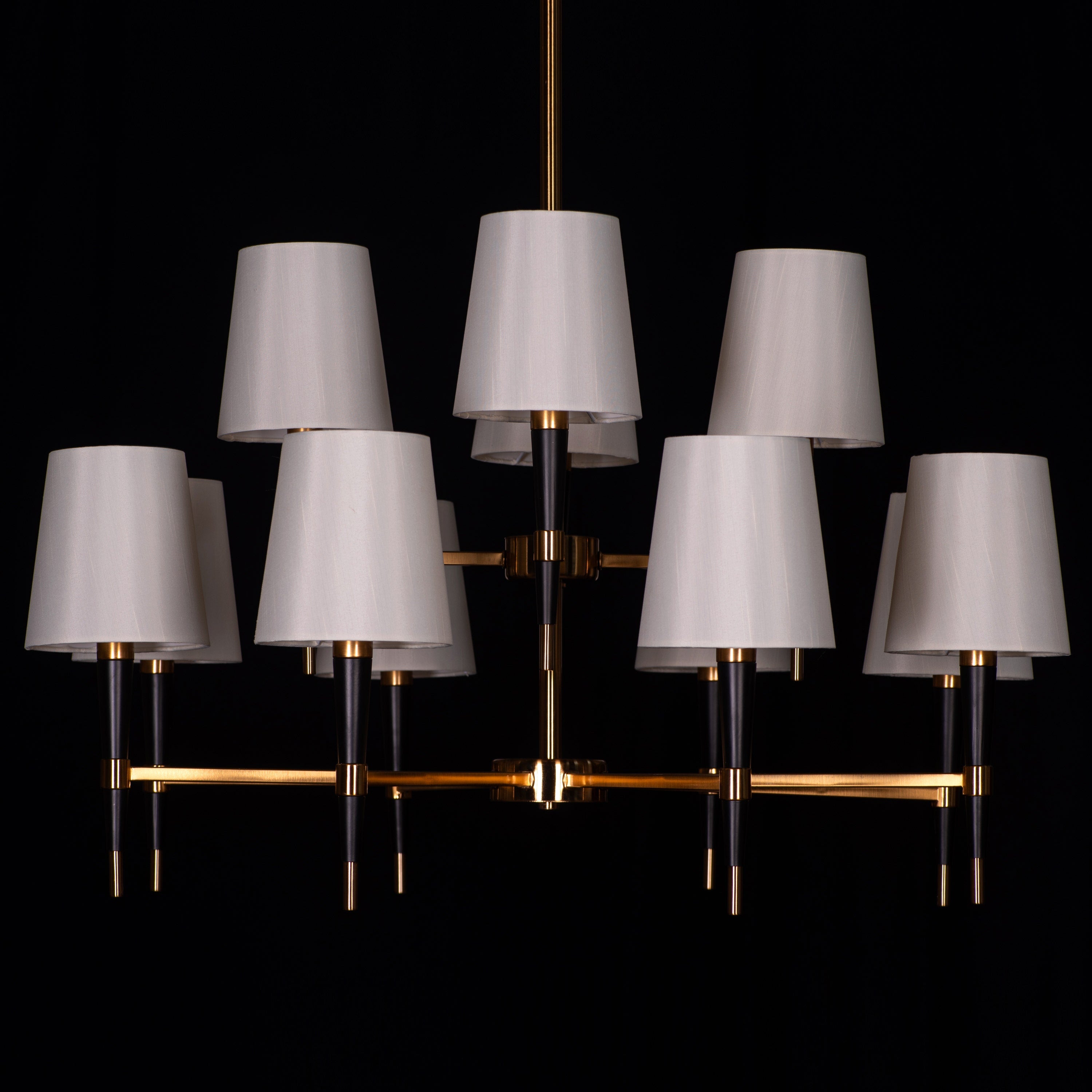 See The Unseen (Black, Gold) Fabric Chandelier